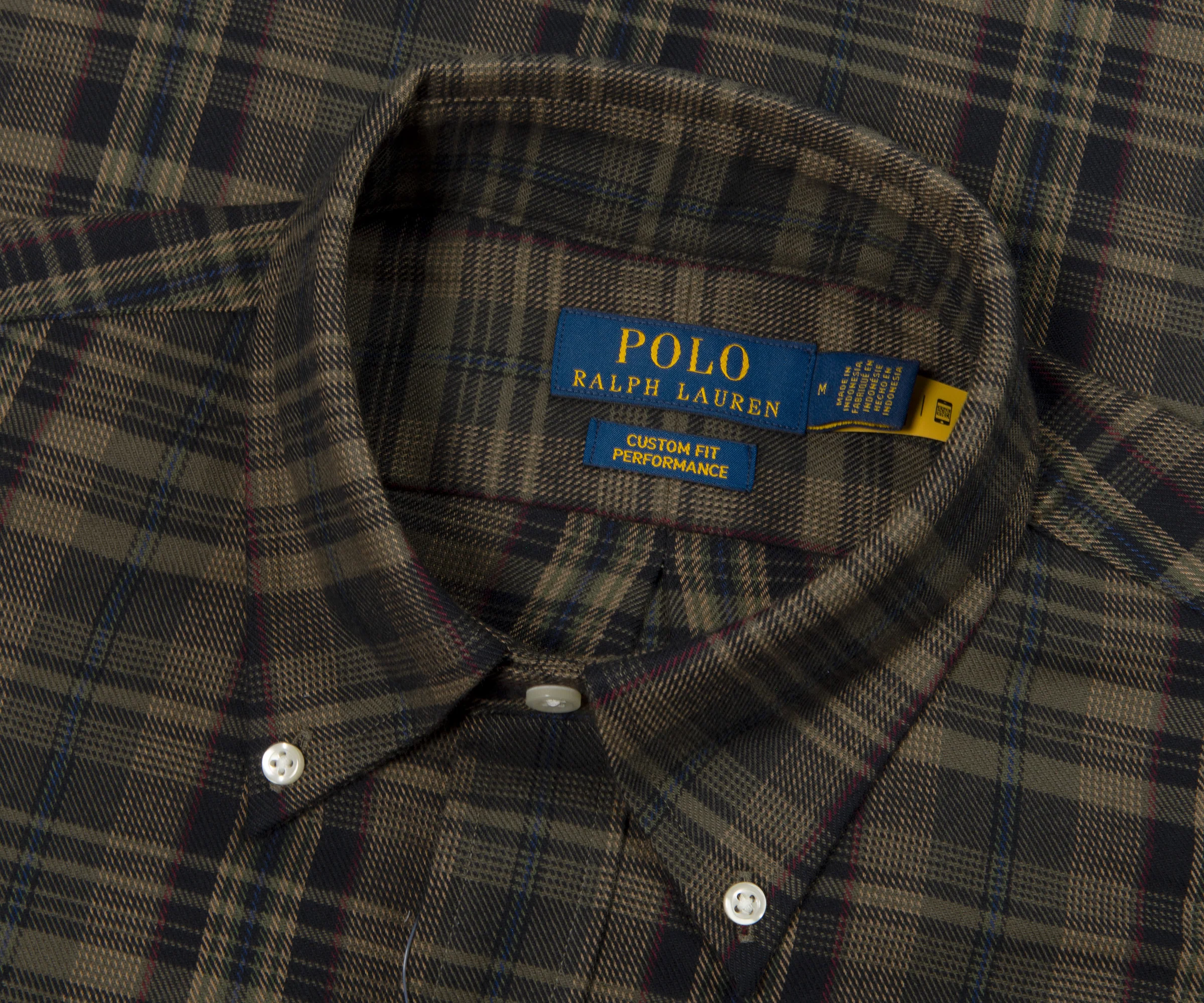 Ralph Lauren Brushed Cotton checked Shirt Green/Beige - Image 2