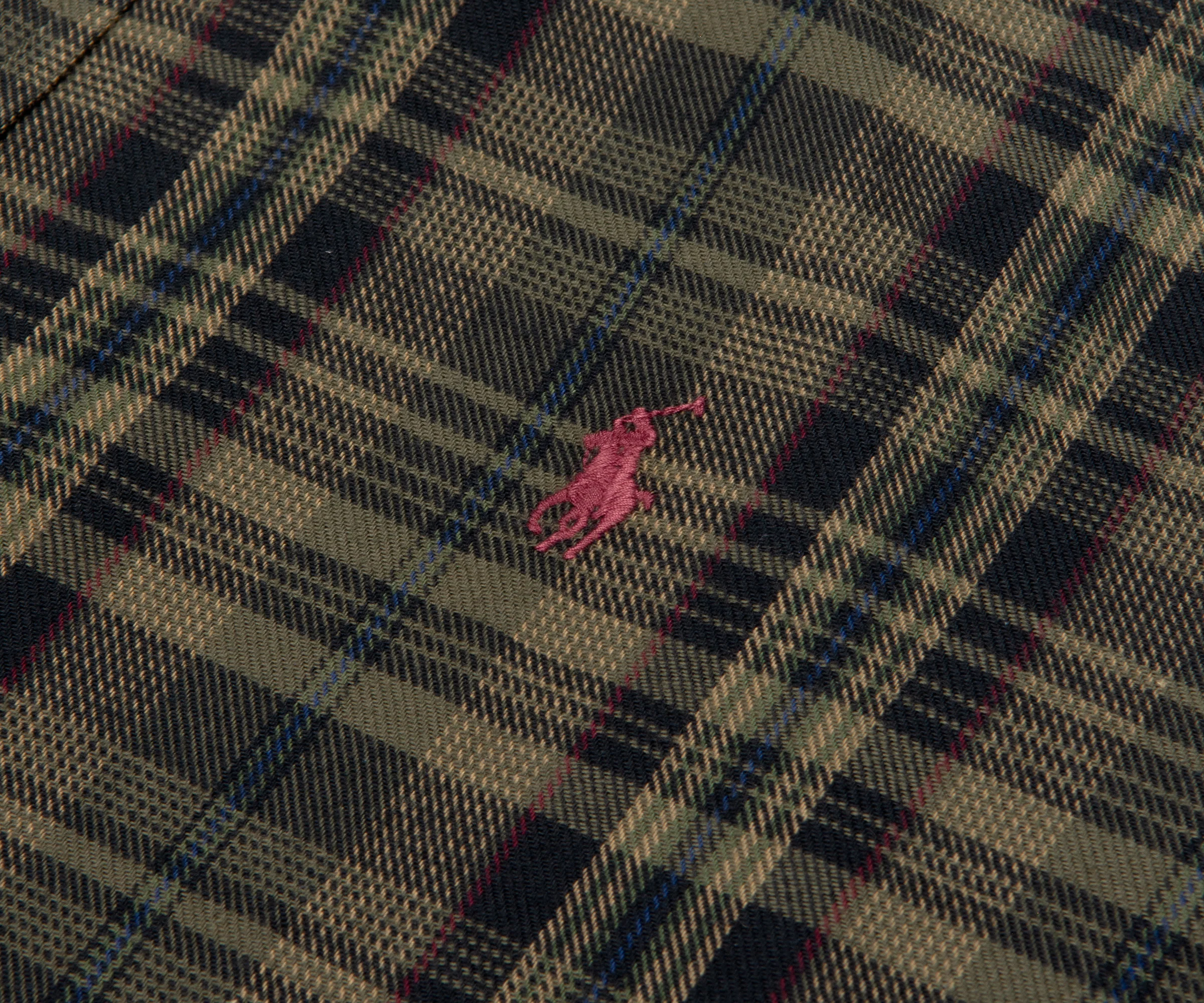 Ralph Lauren Brushed Cotton checked Shirt Green/Beige - Image 3