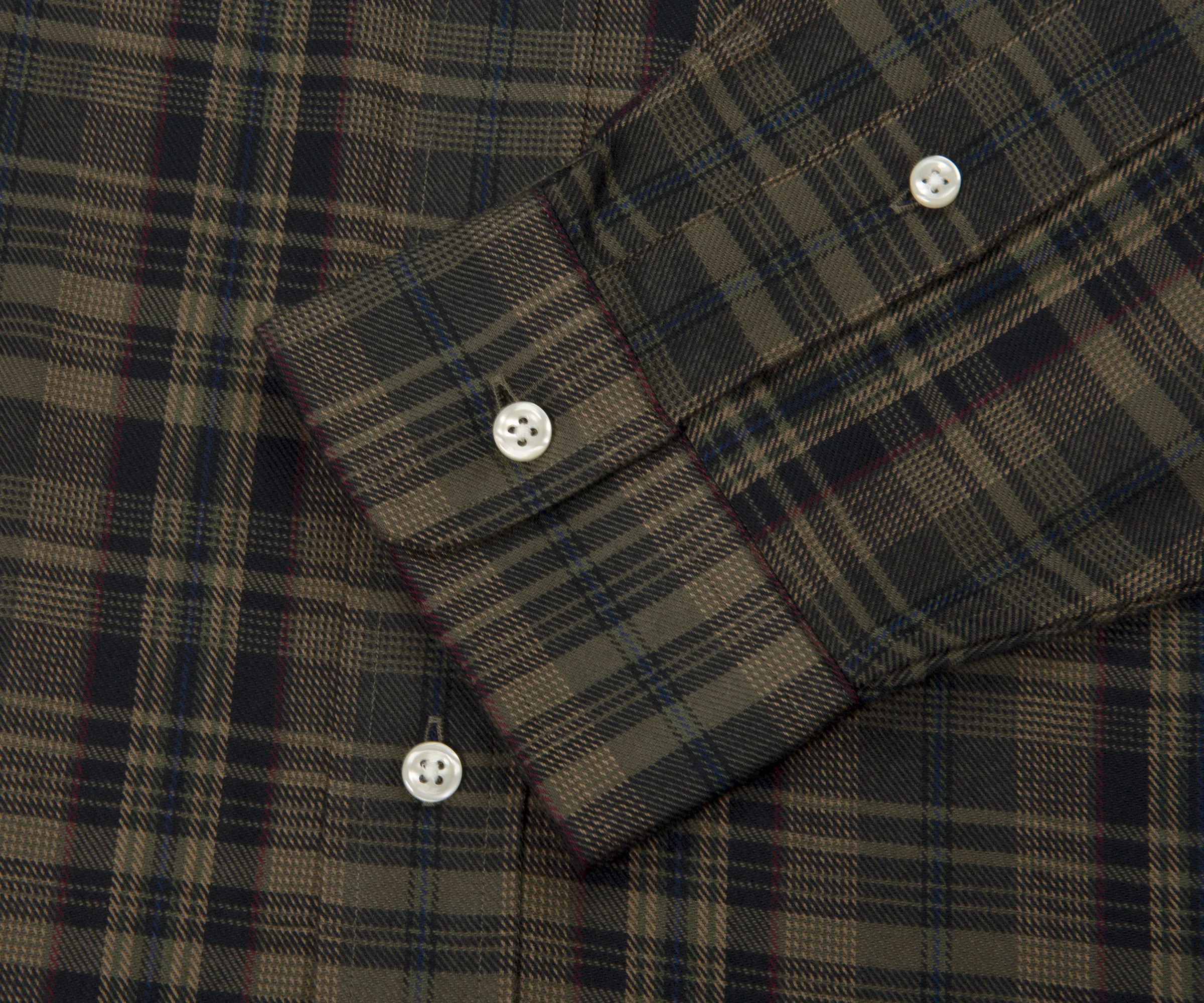 Ralph Lauren Brushed Cotton checked Shirt Green/Beige - Image 4