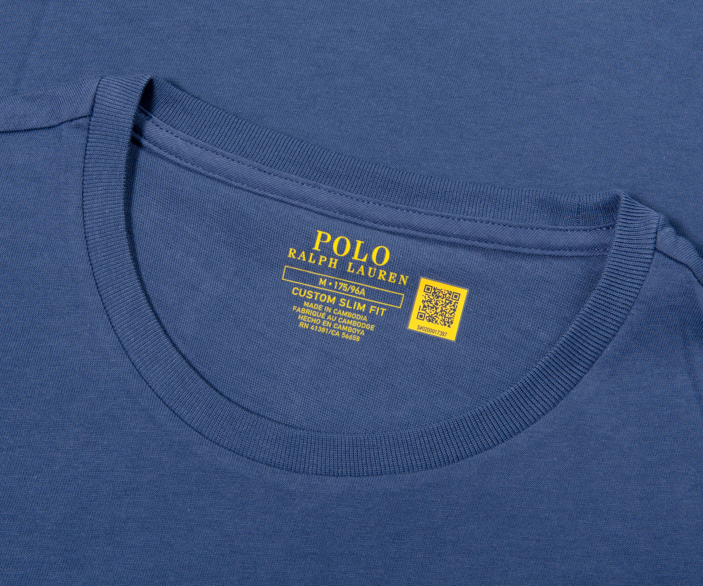 Ralph Lauren Custom slim Fit Jersey Crewneck T-Shirt Light Navy - Image 2