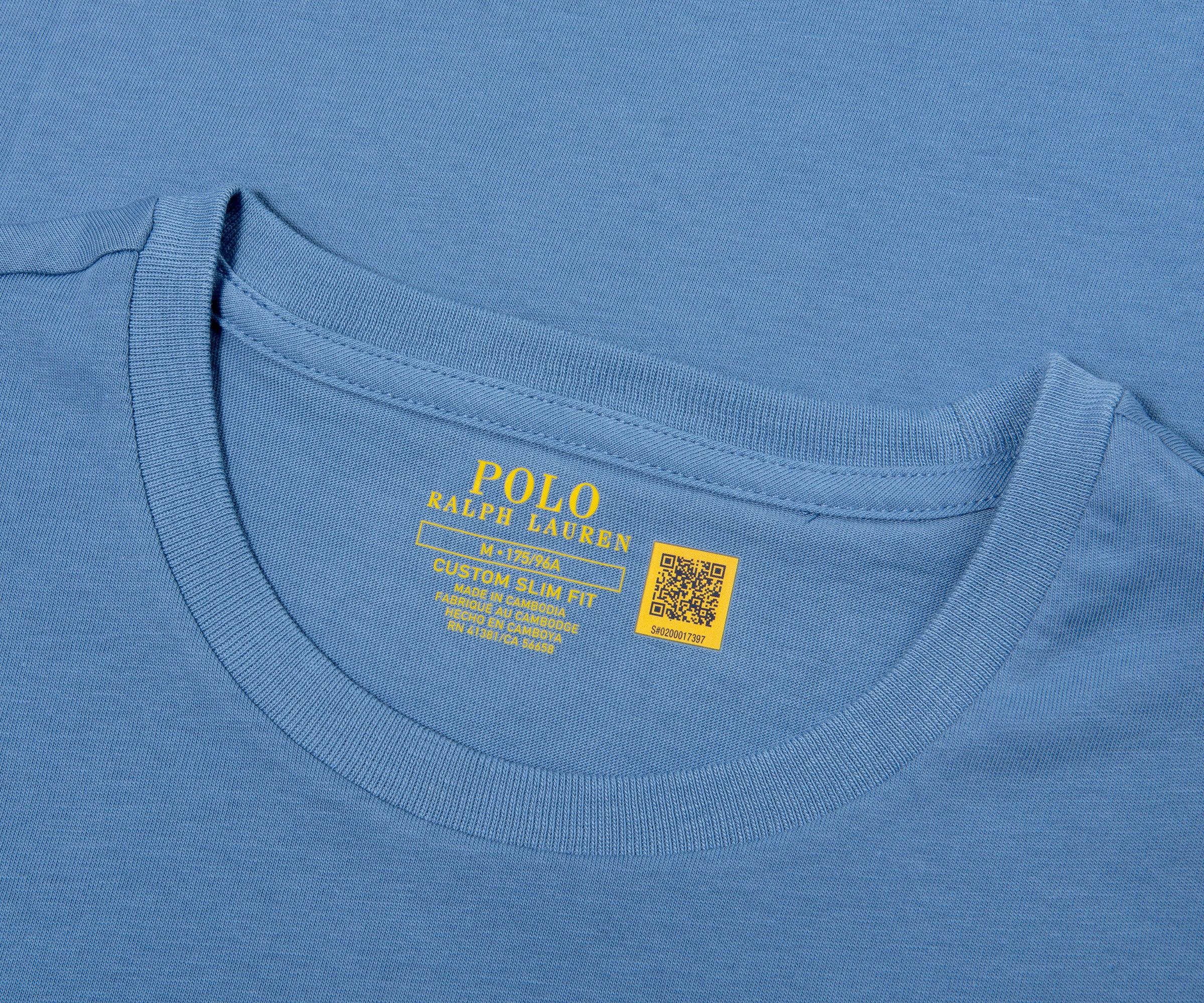 Ralph Lauren Custom slim Fit Jersey Crewneck T-Shirt Campus Blue - Image 2