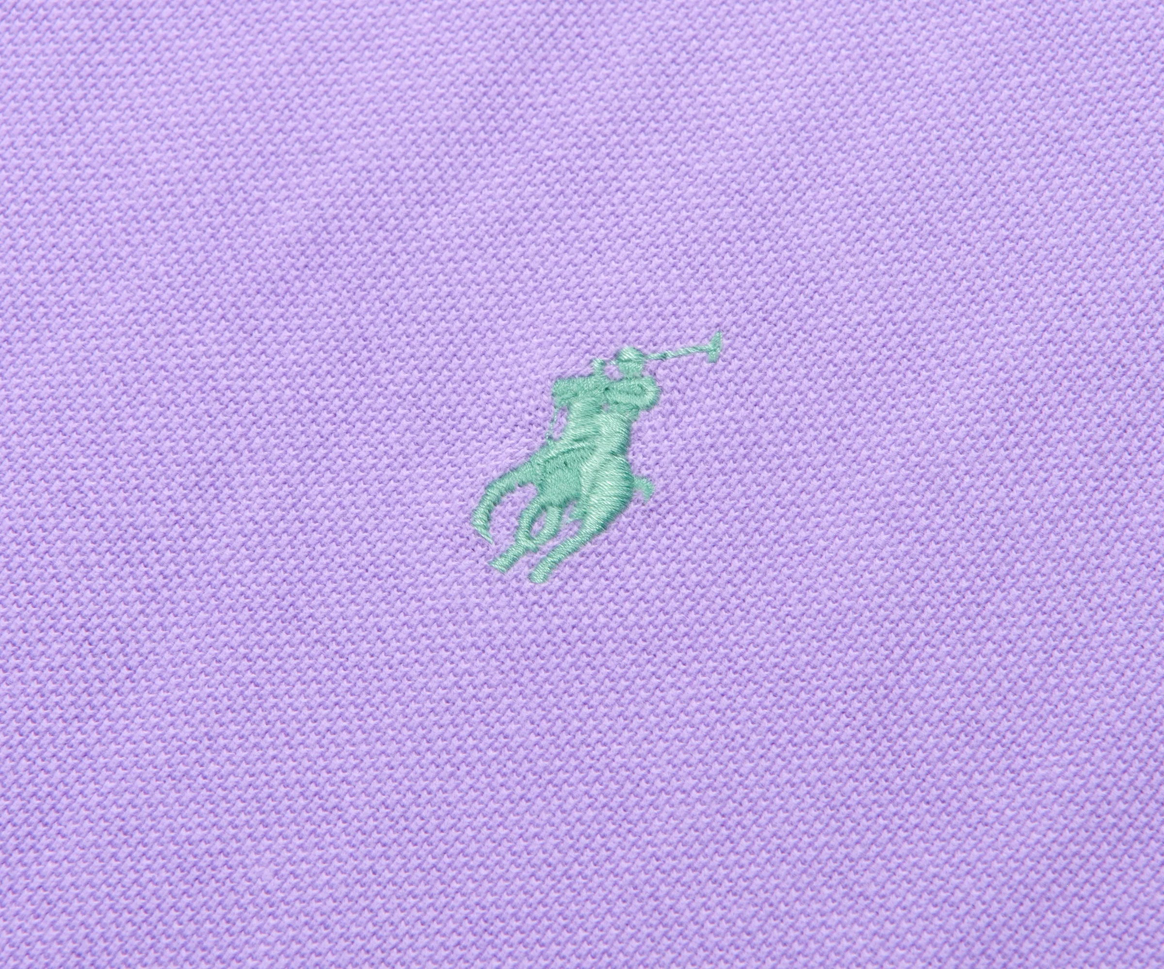 Ralph Lauren Custom Slim Fit Mesh polo Shirt Light Lilac - Image 3