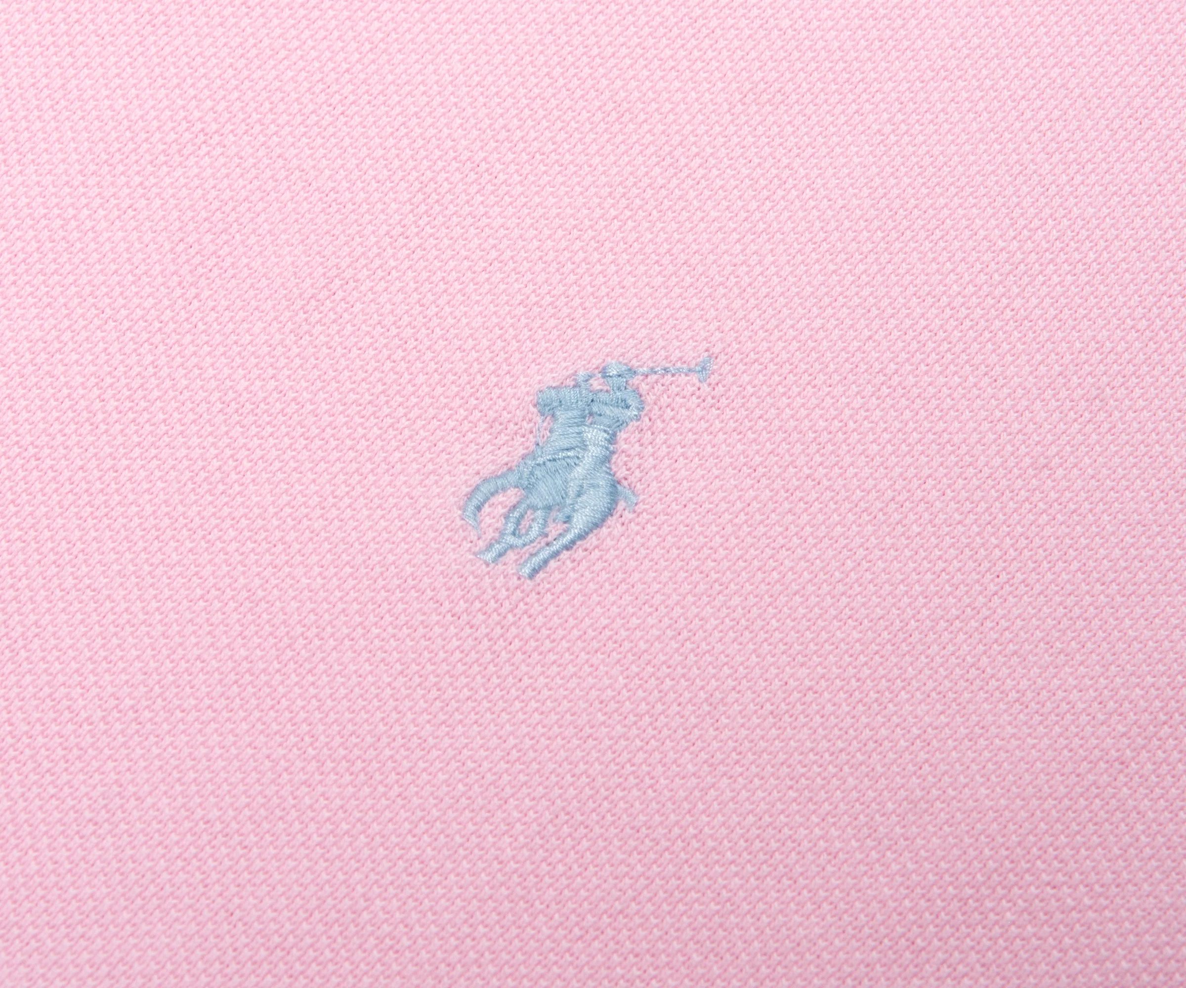 Ralph Lauren Custom Slim Fit Mesh polo Shirt Bath Pink - Image 3