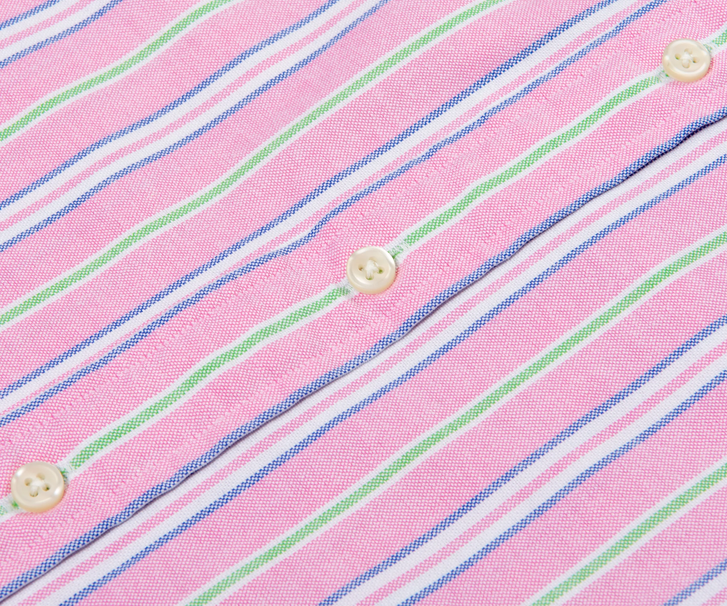 Ralph Lauren Custom Fit Striped Oxford Shirt Pink/White - Image 4