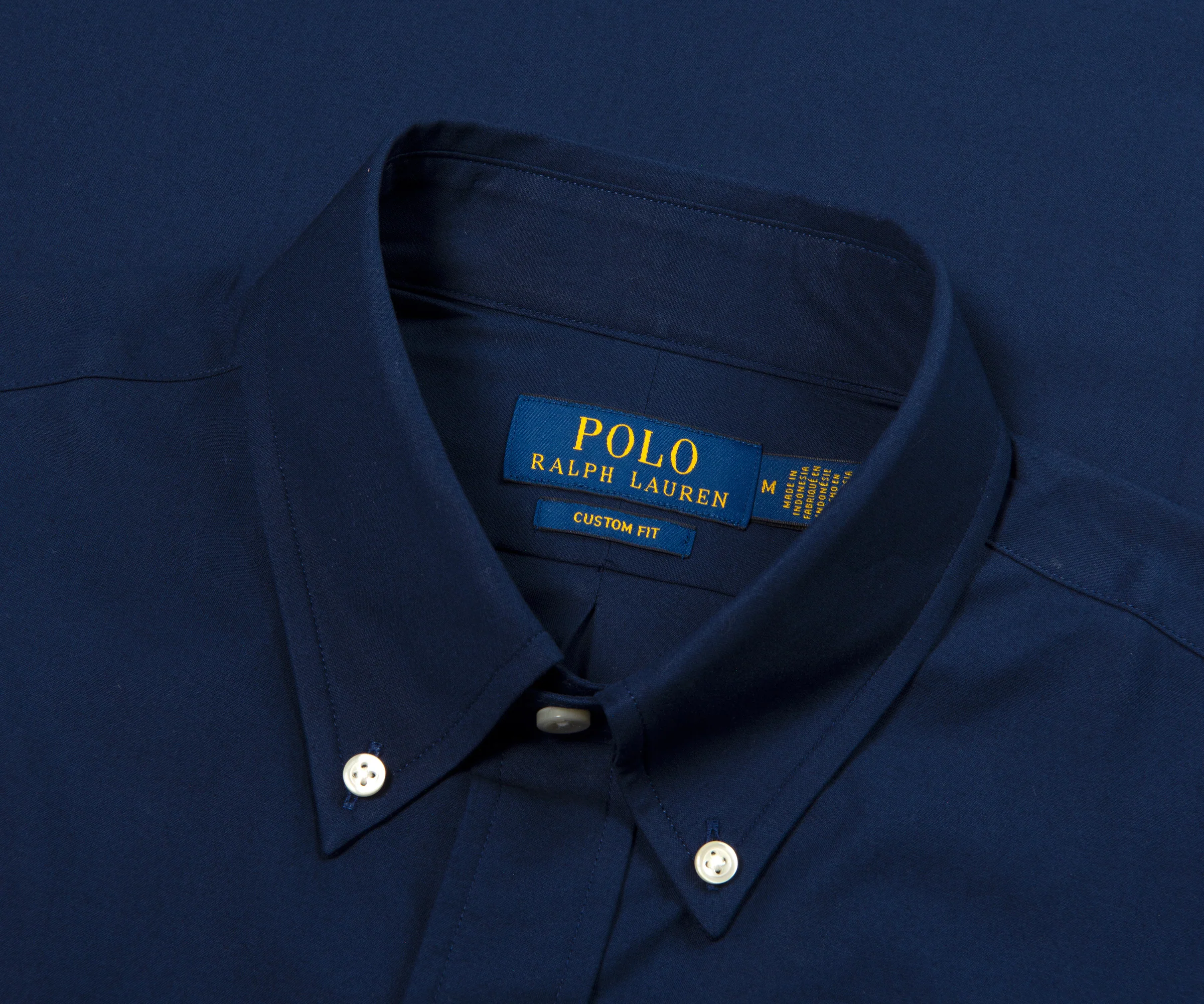 Ralph Lauren Custom Fit SS Poplin Shirt Newport Navy - Image 2