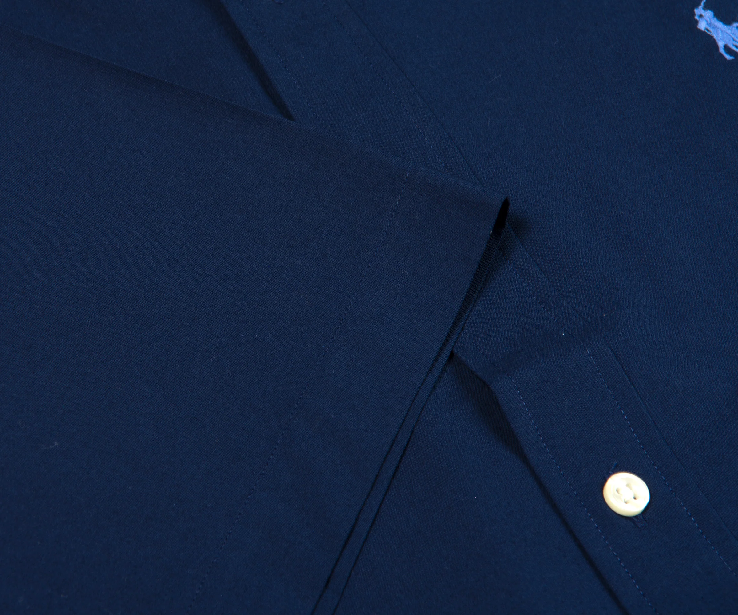Ralph Lauren Custom Fit SS Poplin Shirt Newport Navy - Image 5
