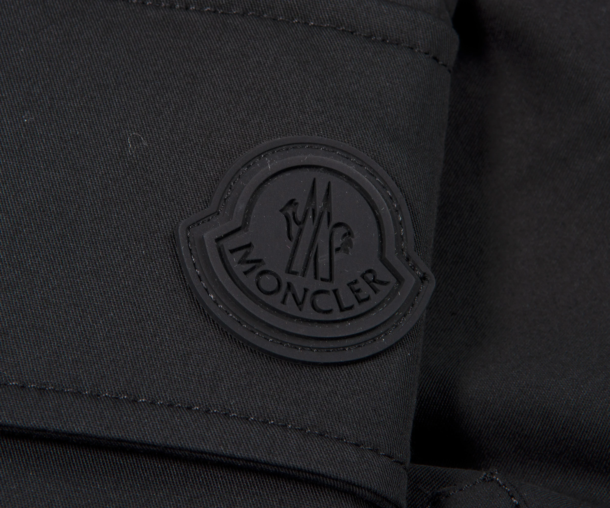 Moncler Gabardine Cargo Trousers Black - Image 3