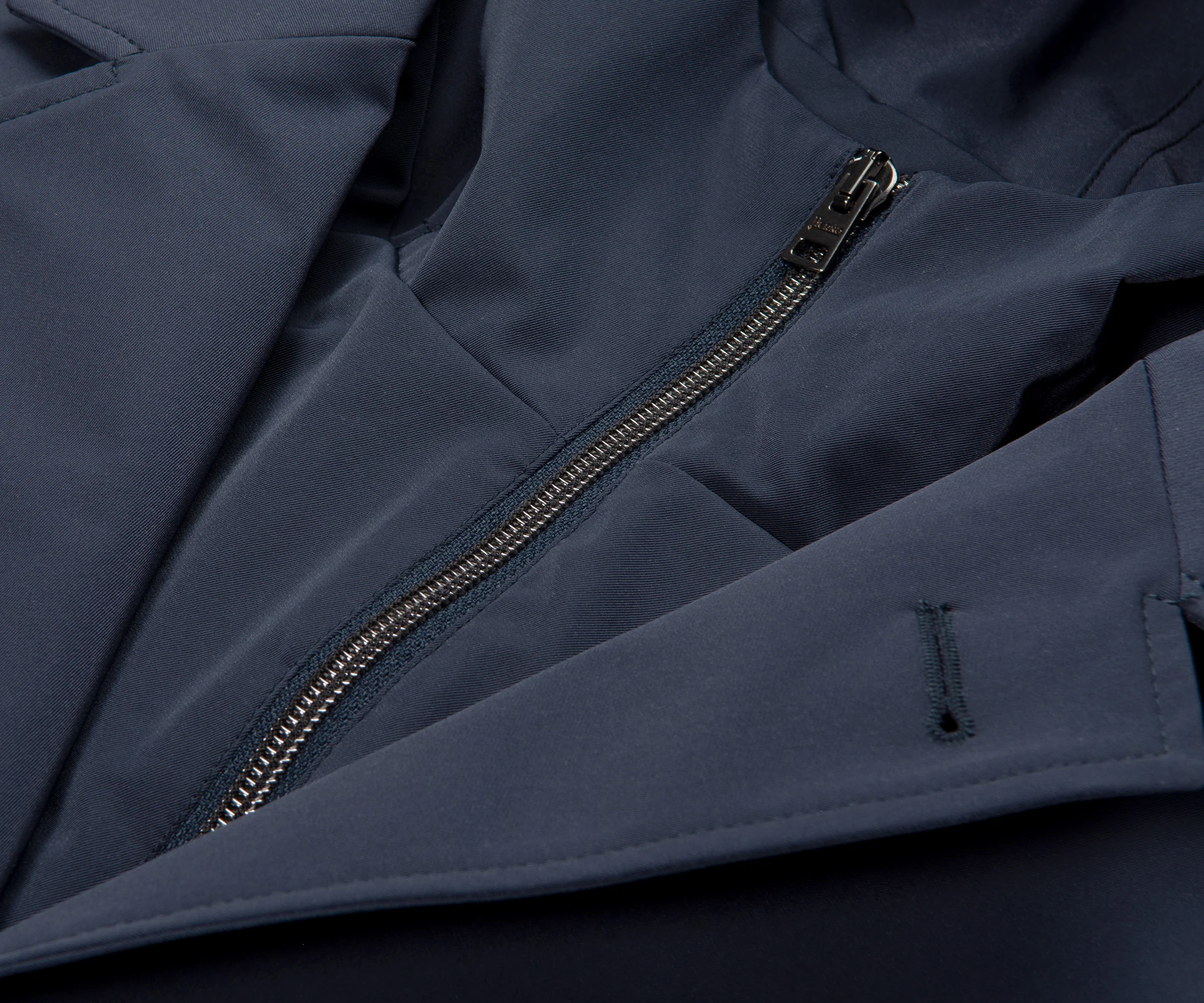 Herno Hooded Trench Coat Navy - Image 6