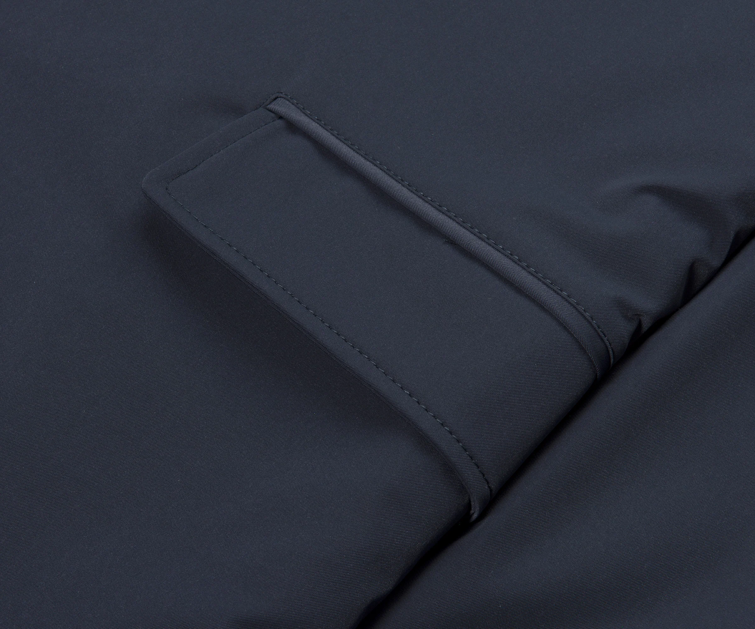 Herno Hooded Trench Coat Navy - Image 8