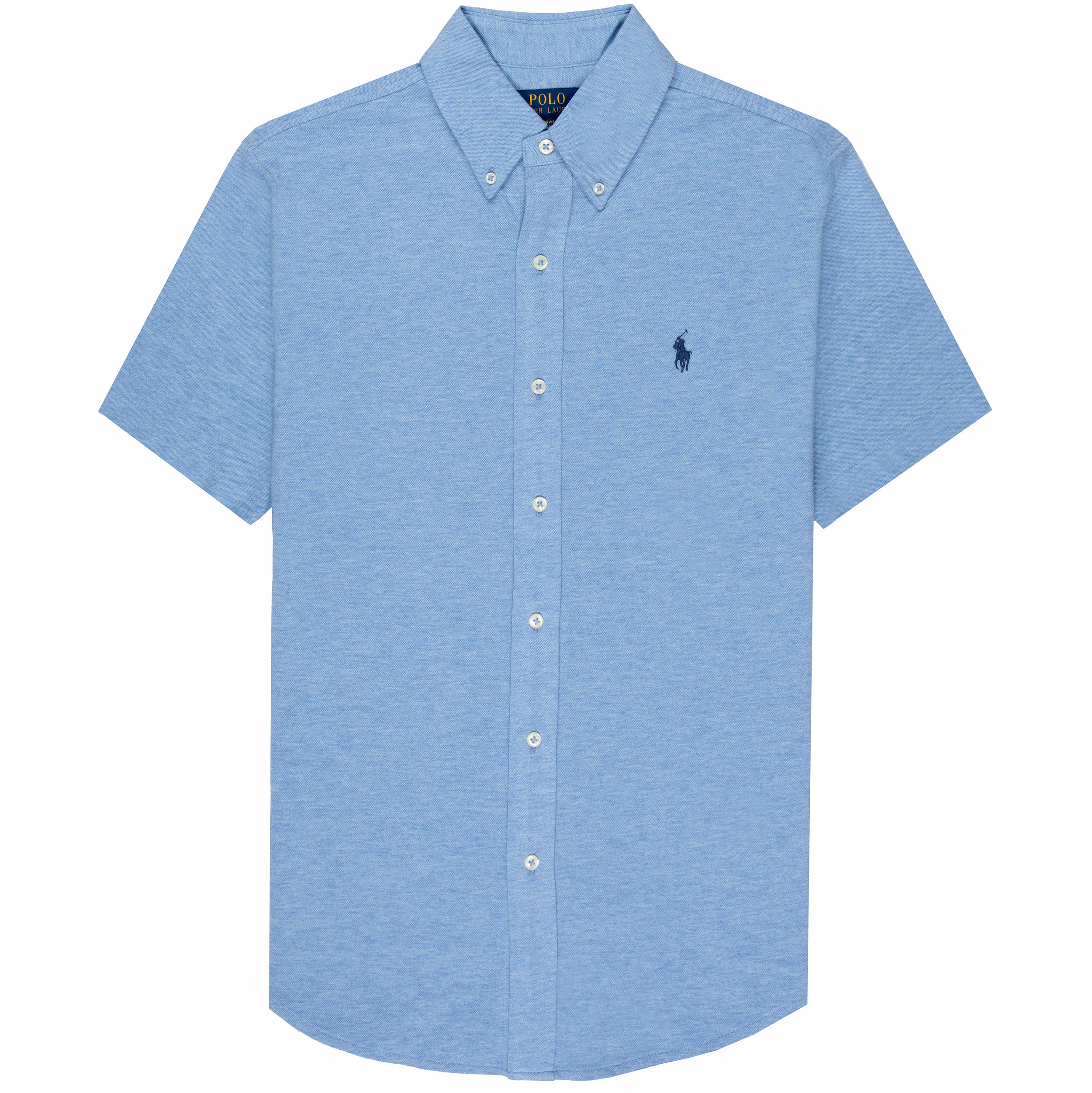Ralph Lauren Jersey Full Button Shirt Blue Heather