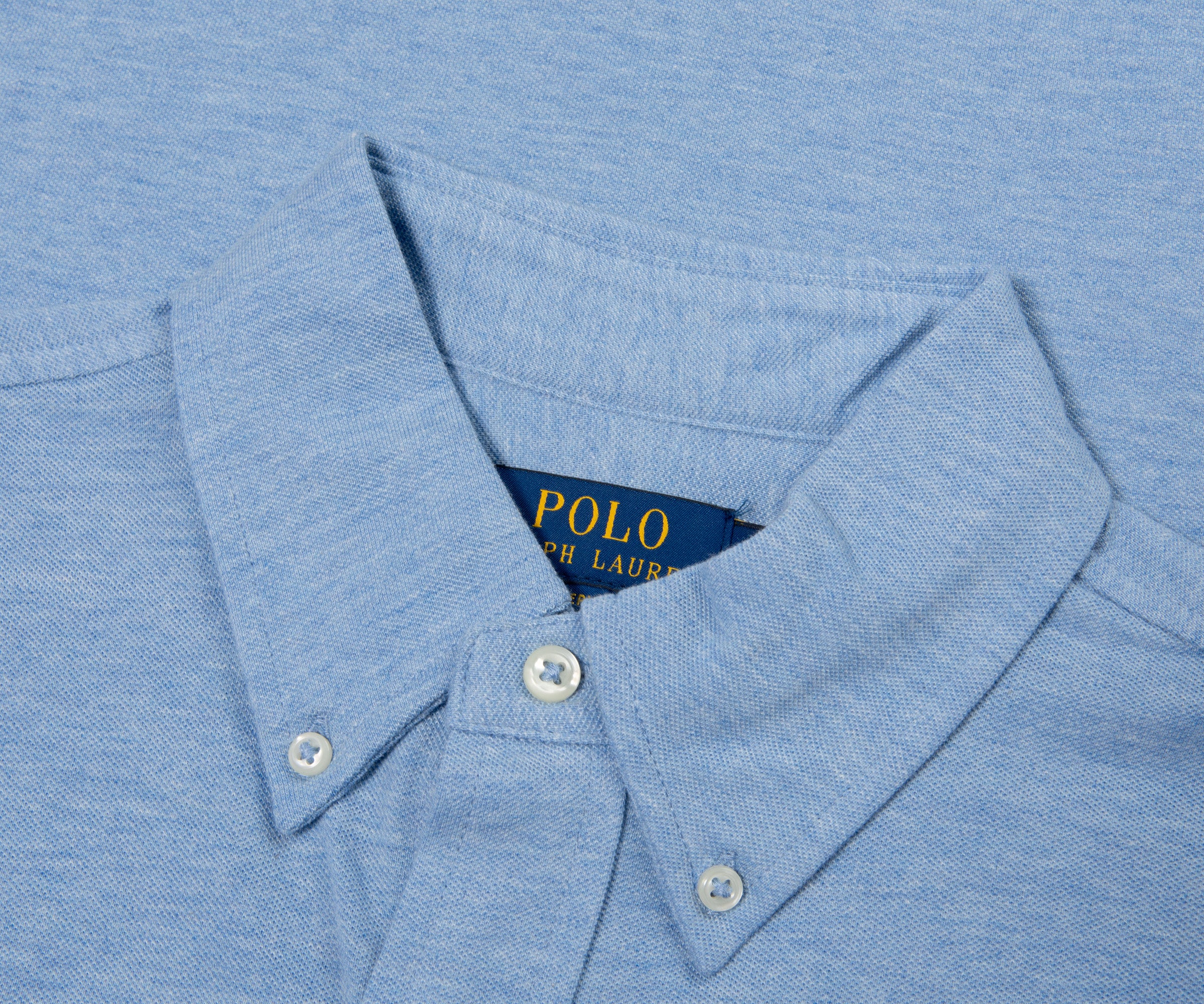 Ralph Lauren Jersey Full Button Shirt Blue Heather - Image 2