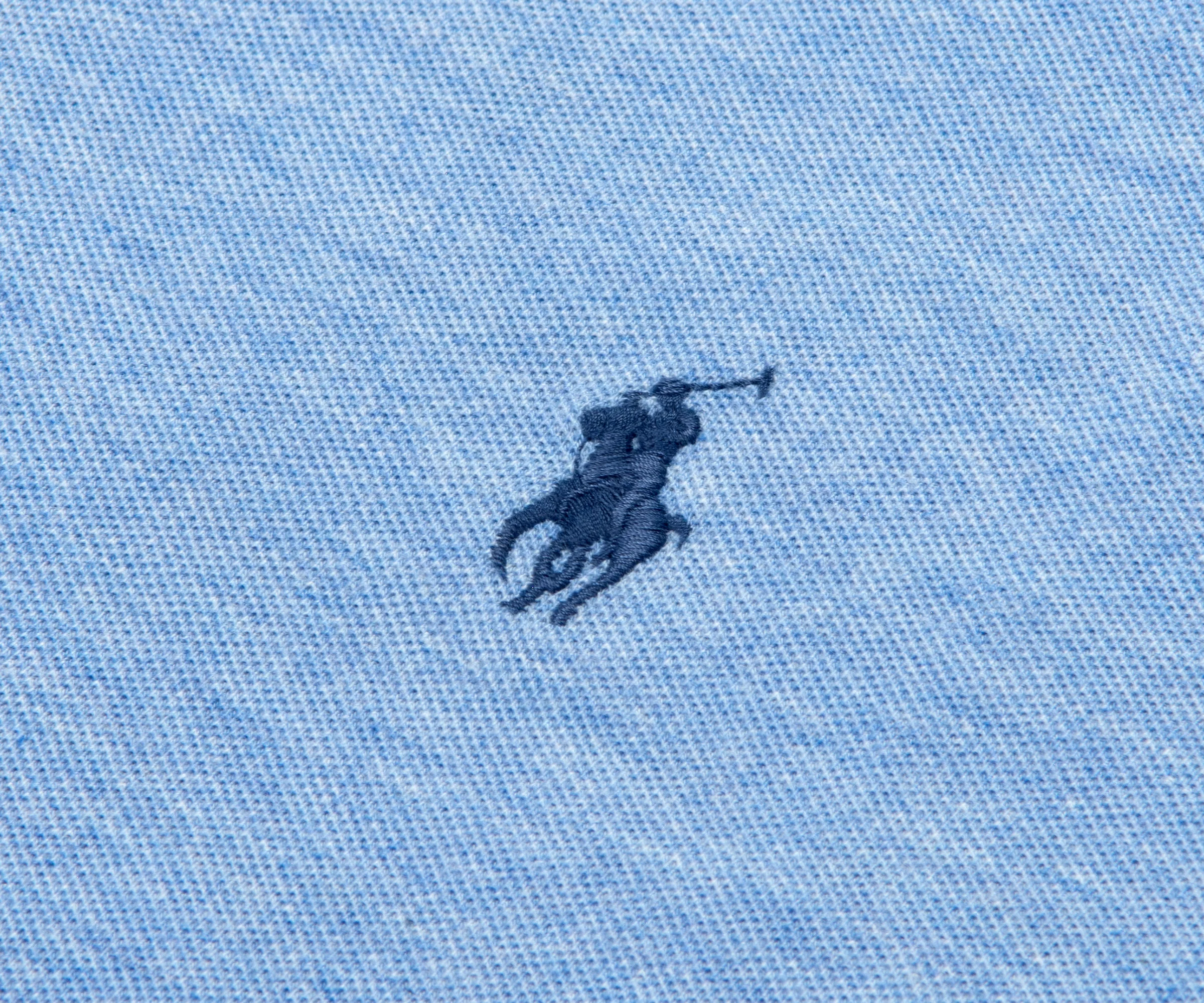 Ralph Lauren Jersey Full Button Shirt Blue Heather - Image 3