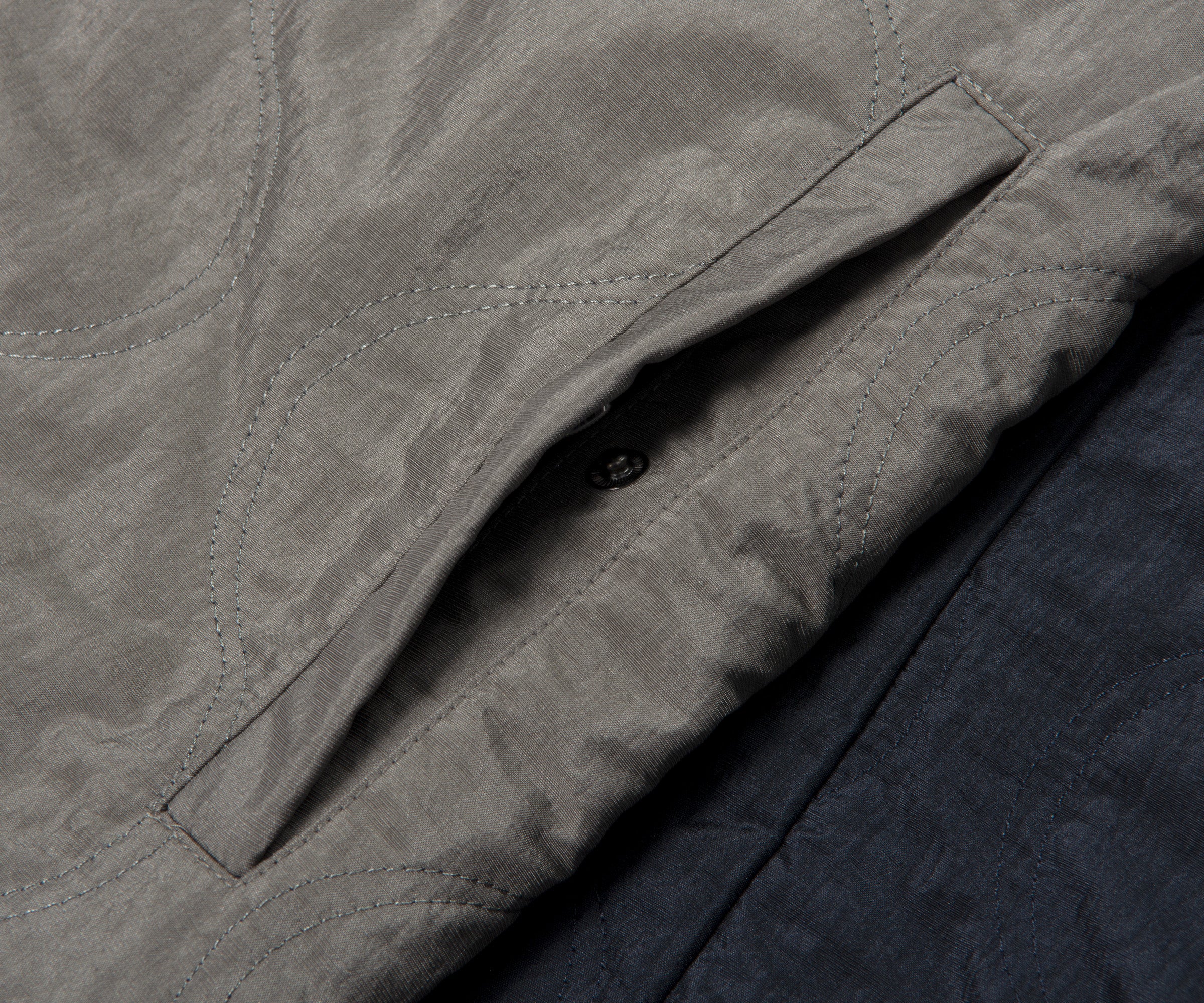 Emporio Armani Quilted Bomber Jacket Forest Fog - Image 5