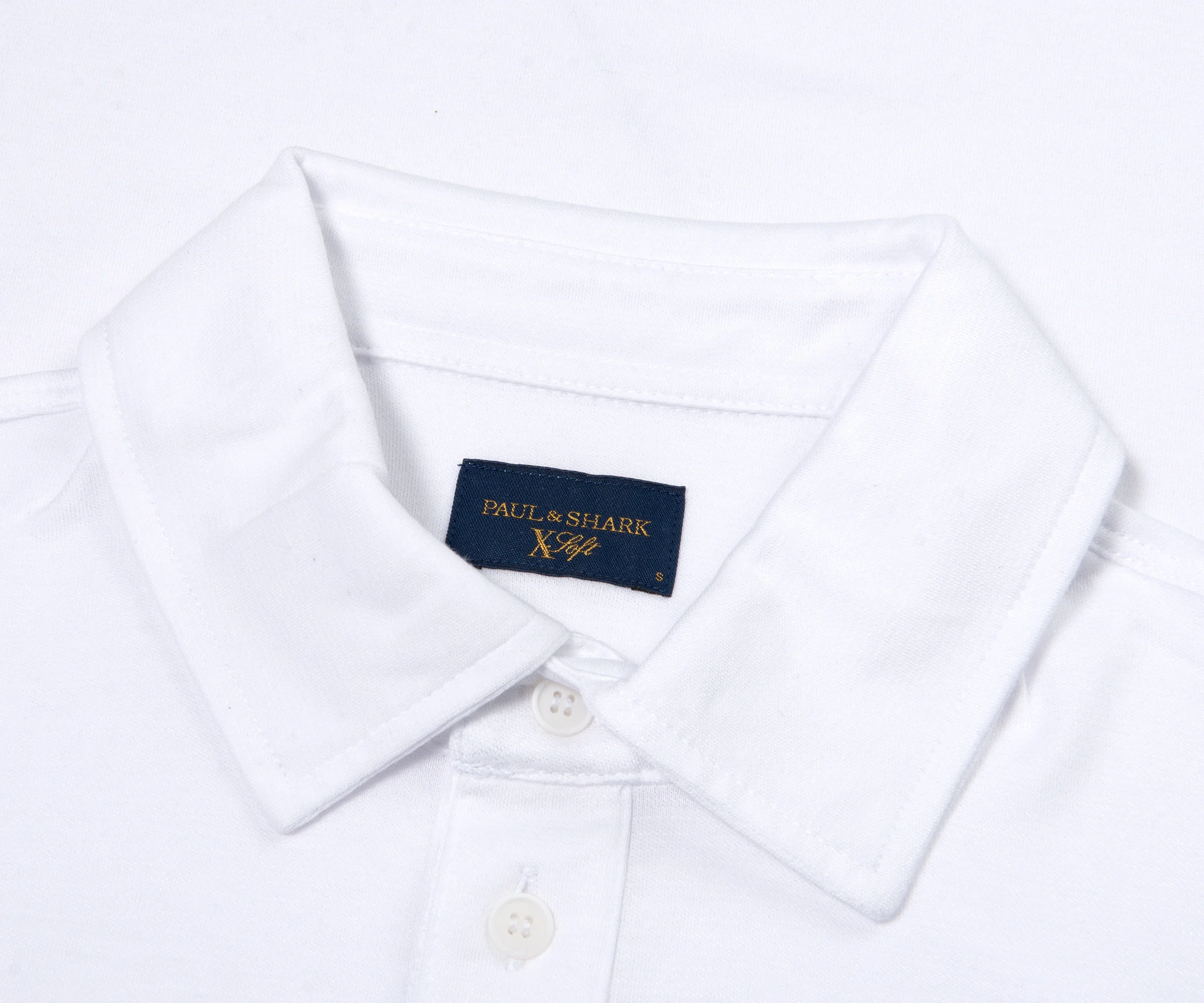 Paul & Shark Aqua Interlock SS Polo White - Image 2