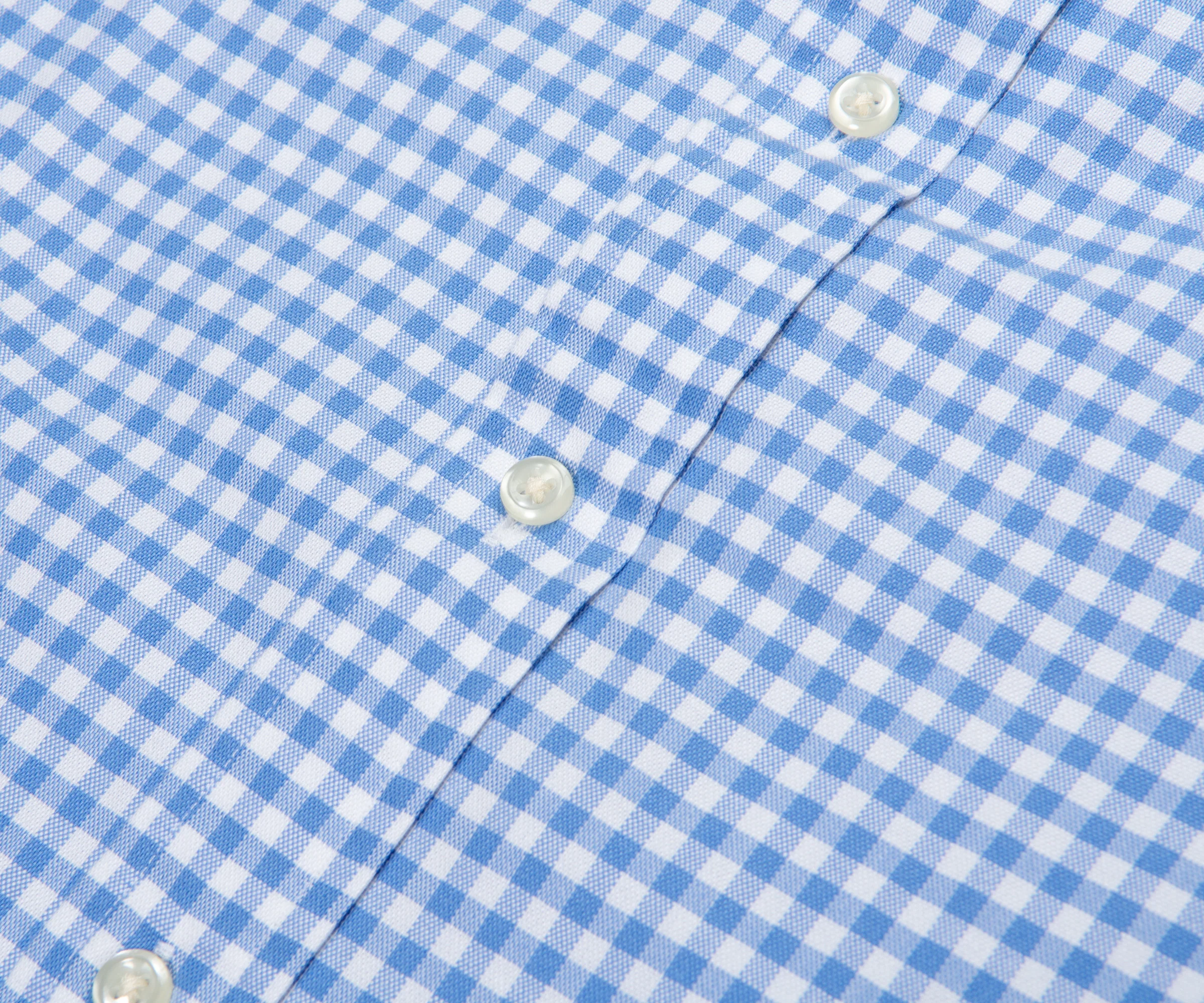 Ralph Lauren Checkered Custom Fit LS Shirt White/Blue - Image 4