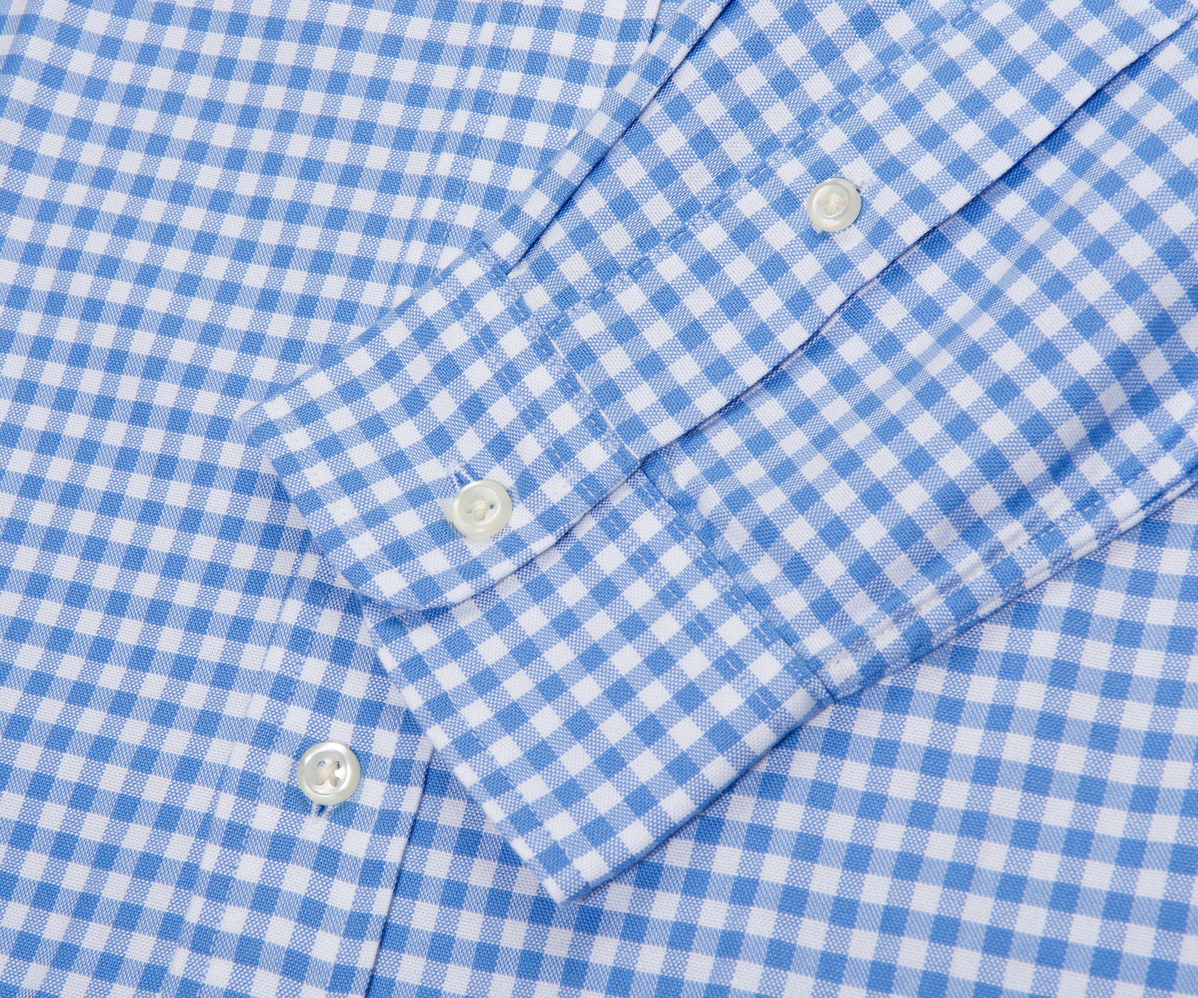 Ralph Lauren Checkered Custom Fit LS Shirt White/Blue - Image 5