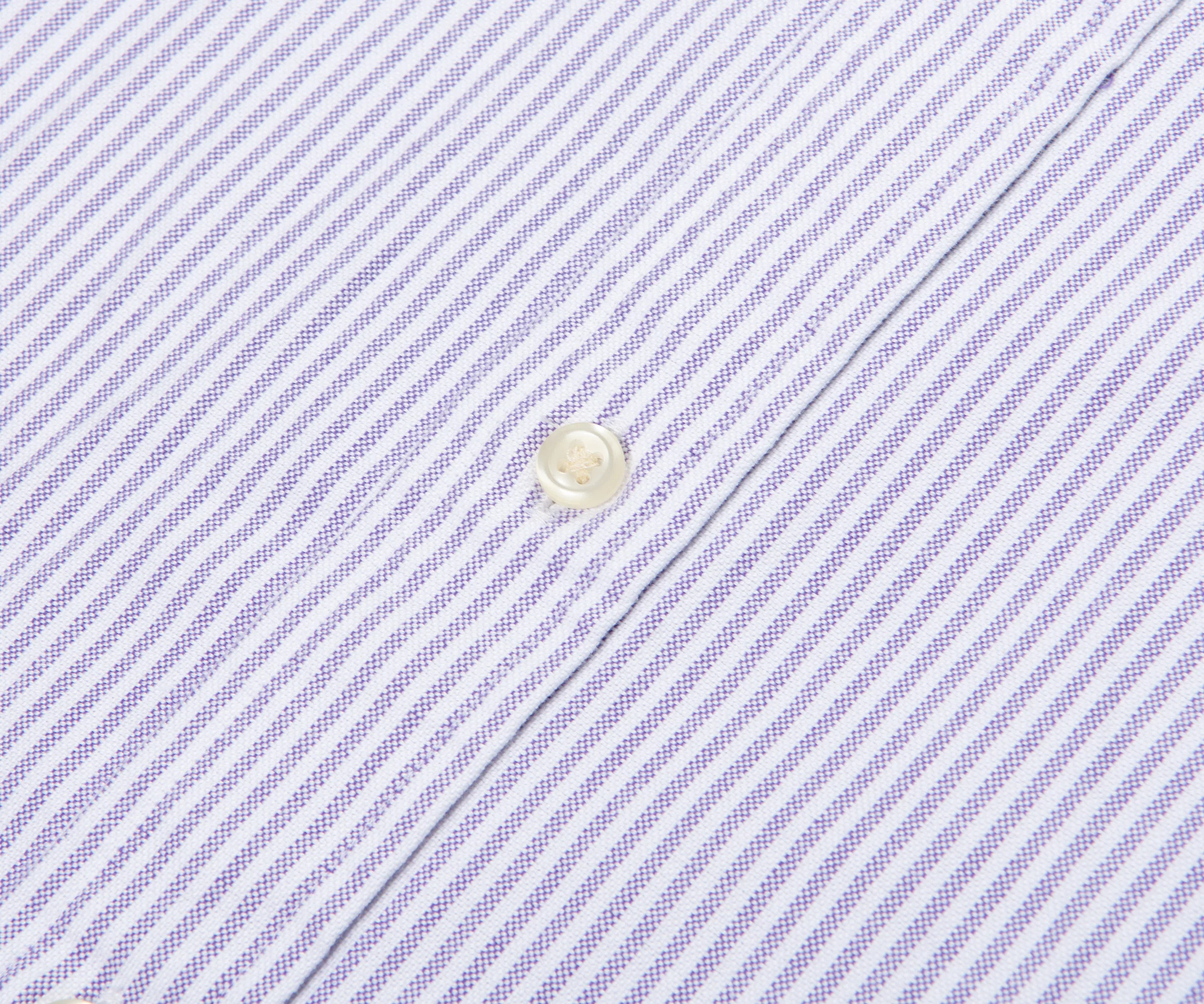Ralph Lauren Striped Custom Fit LS Shirt Purple/White - Image 5
