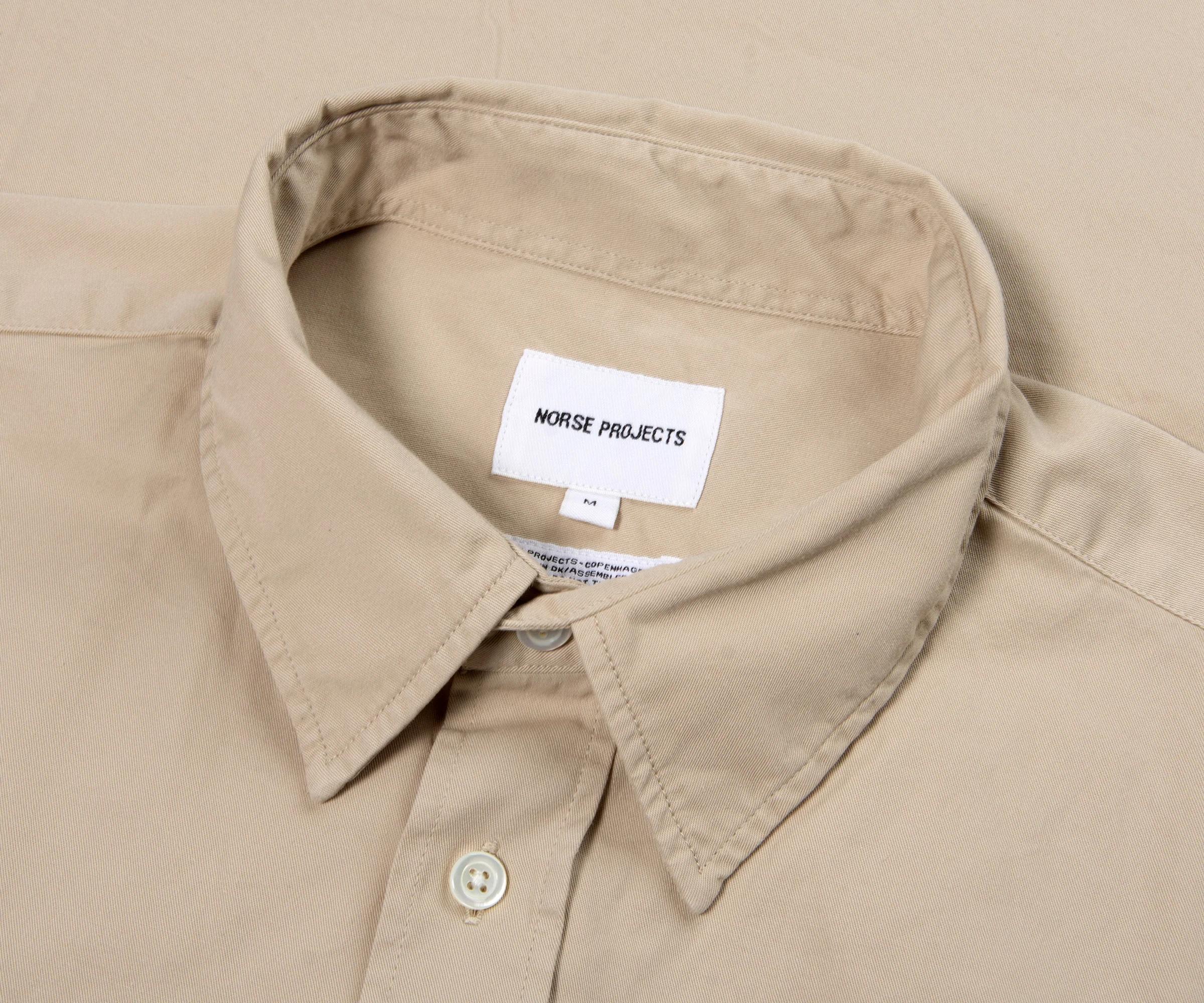 Norse Projects Algot Twill LS Shirt Oatmeal - Image 2