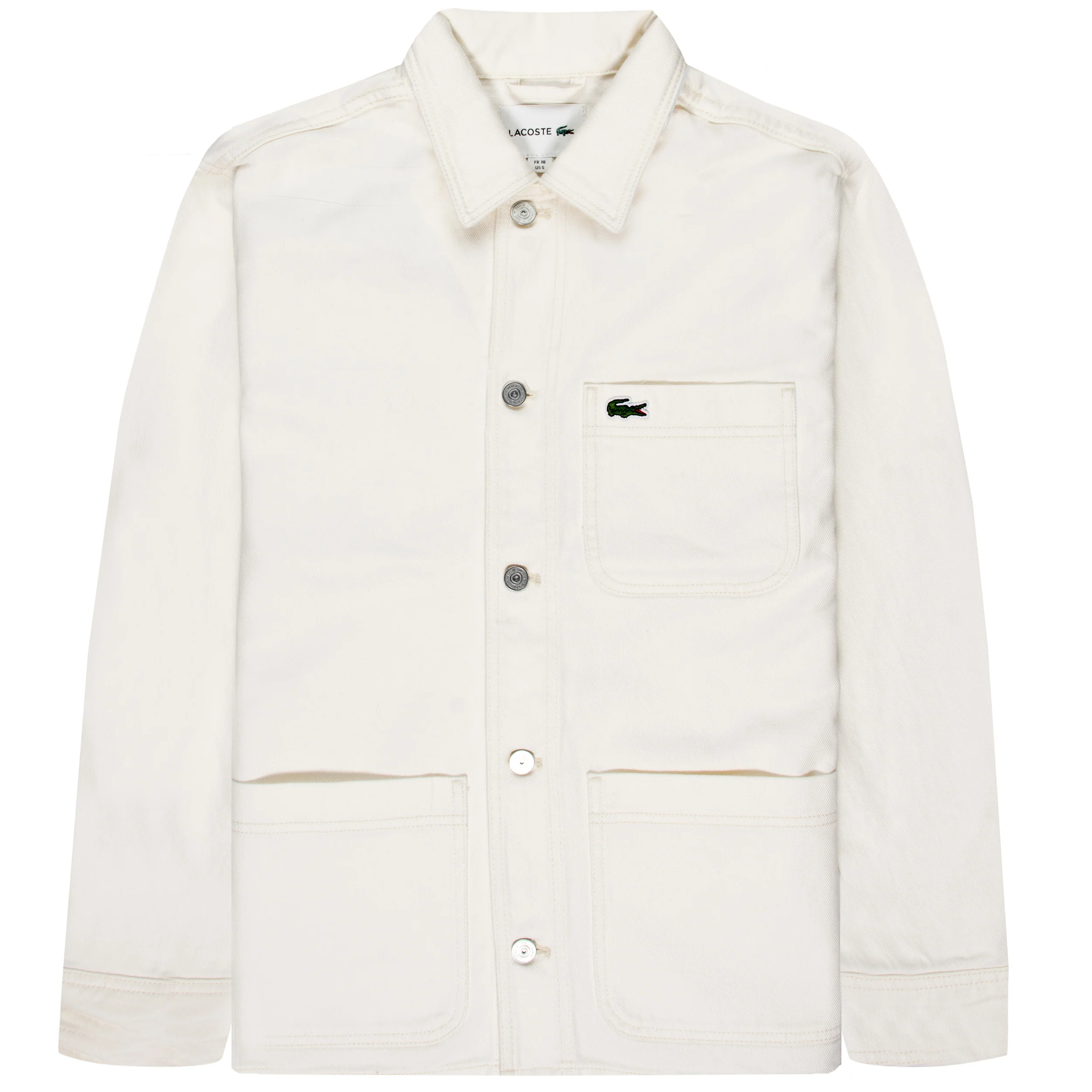 Lacoste Oversized Denim Shaw Jacket White