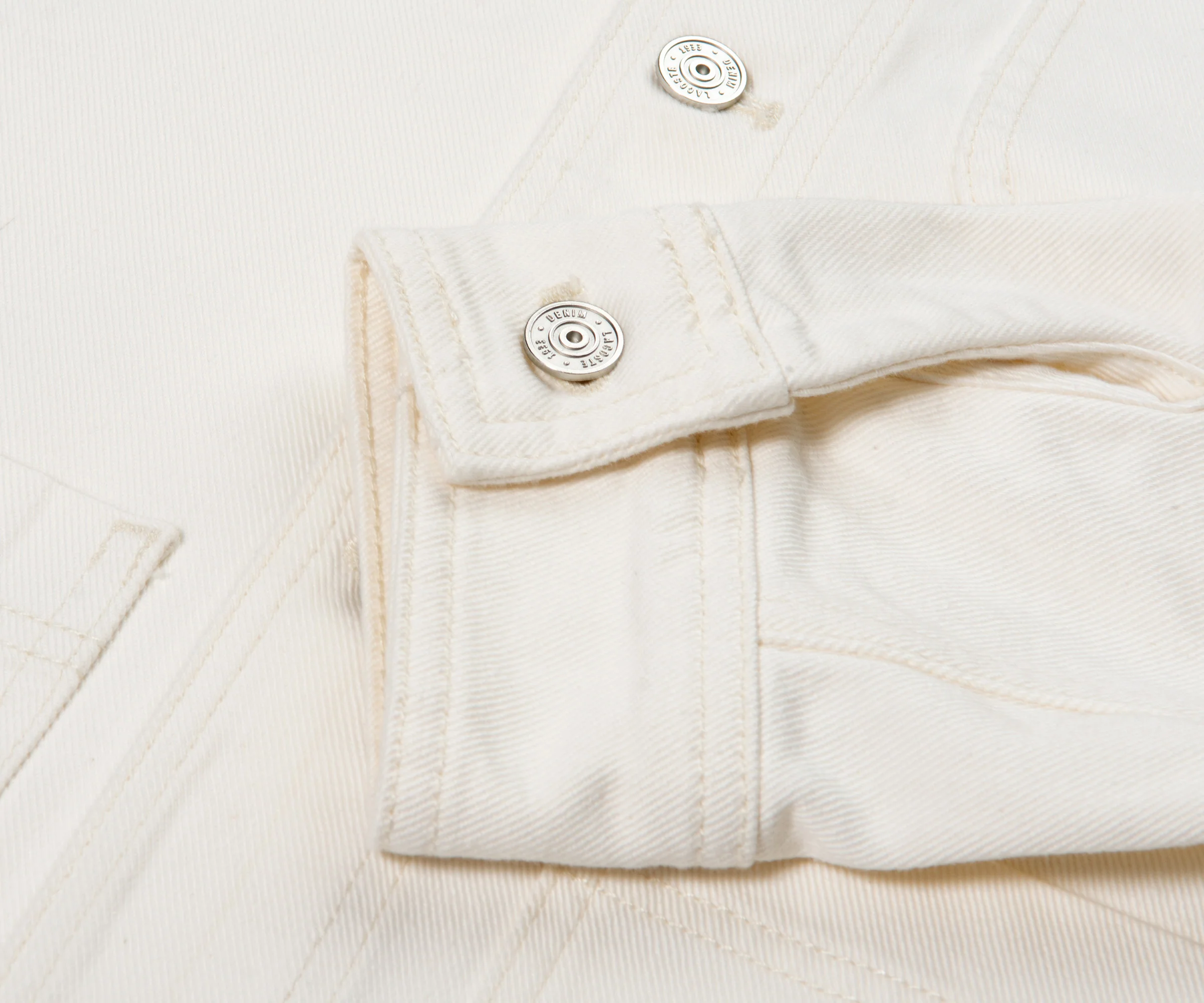 Lacoste Oversized Denim Shaw Jacket White - Image 6