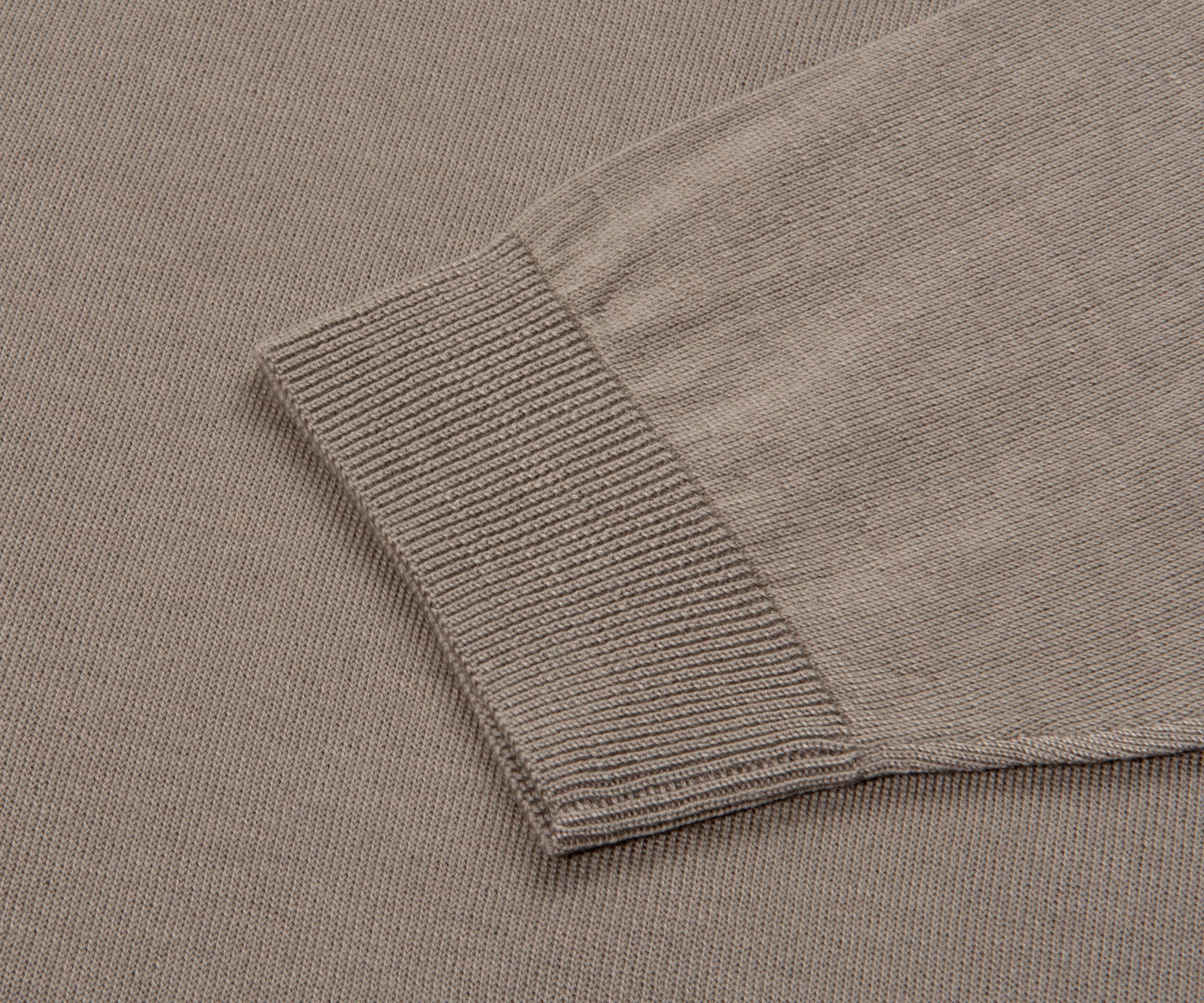 Emporio Armani Embroidered Logo Knitted Sweater Driftwood Fog - Image 4