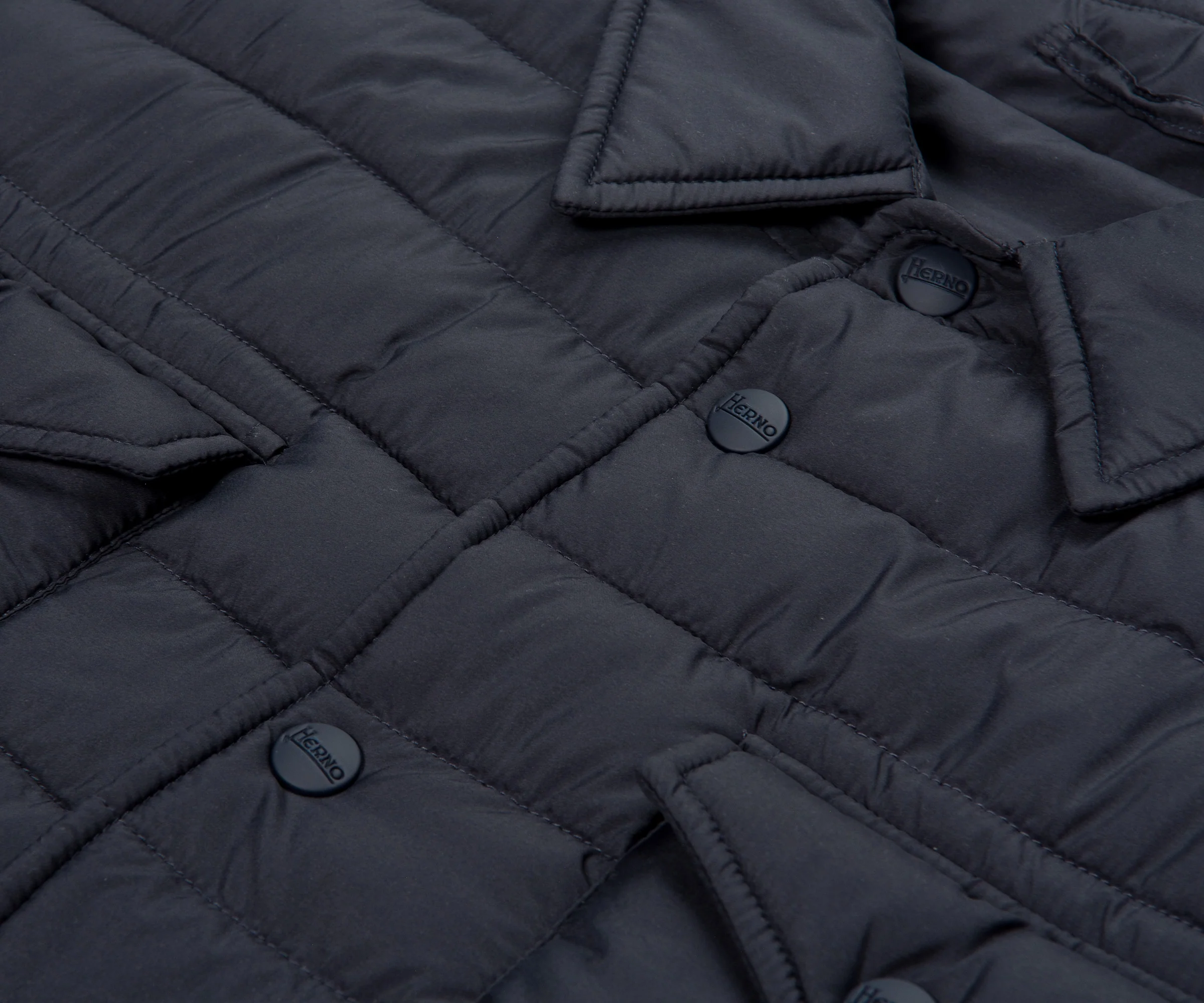 Herno Padded Chest Pocket jacket Navy - Image 4