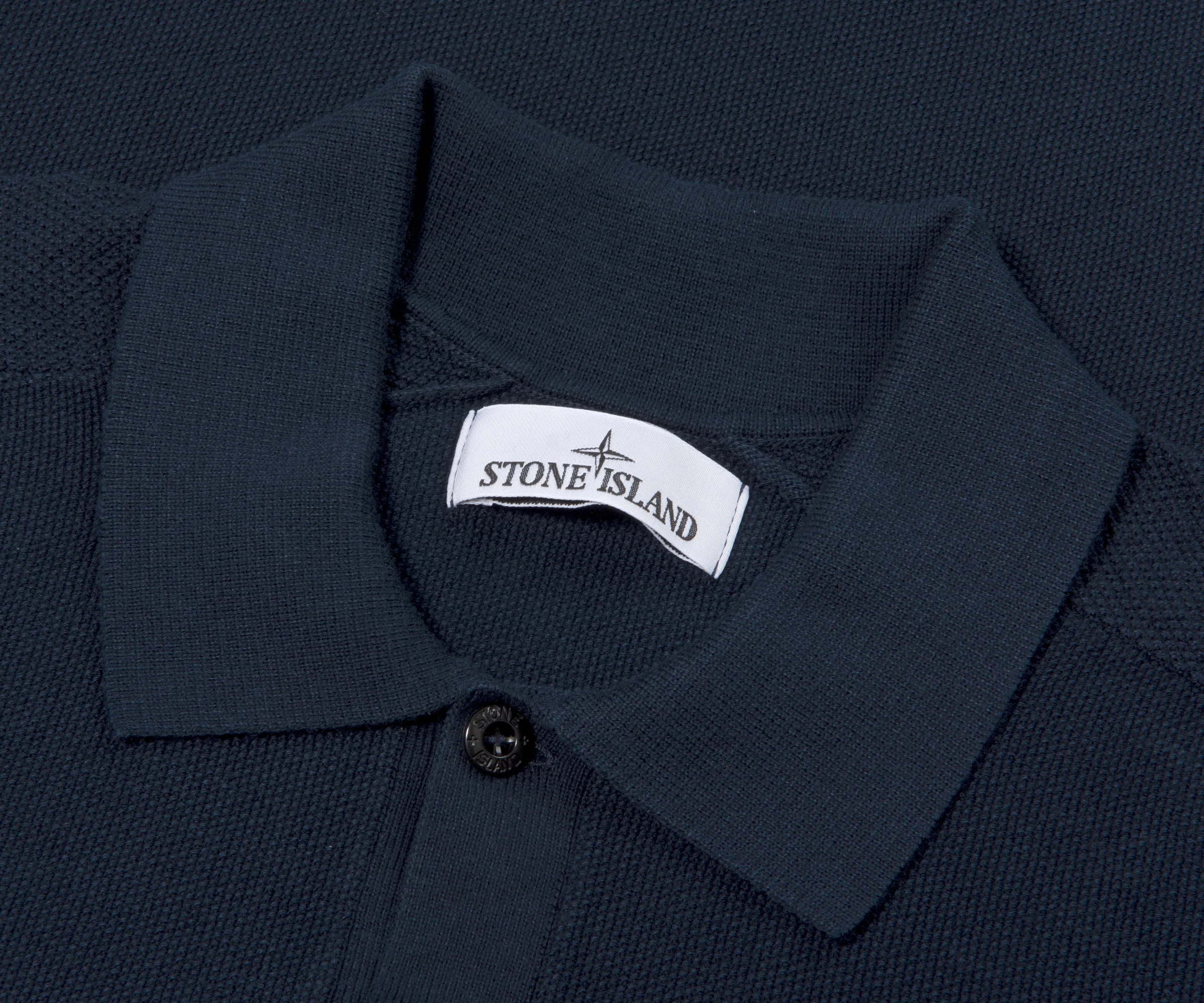 Stone Island Knitted Polo Navy - Image 2