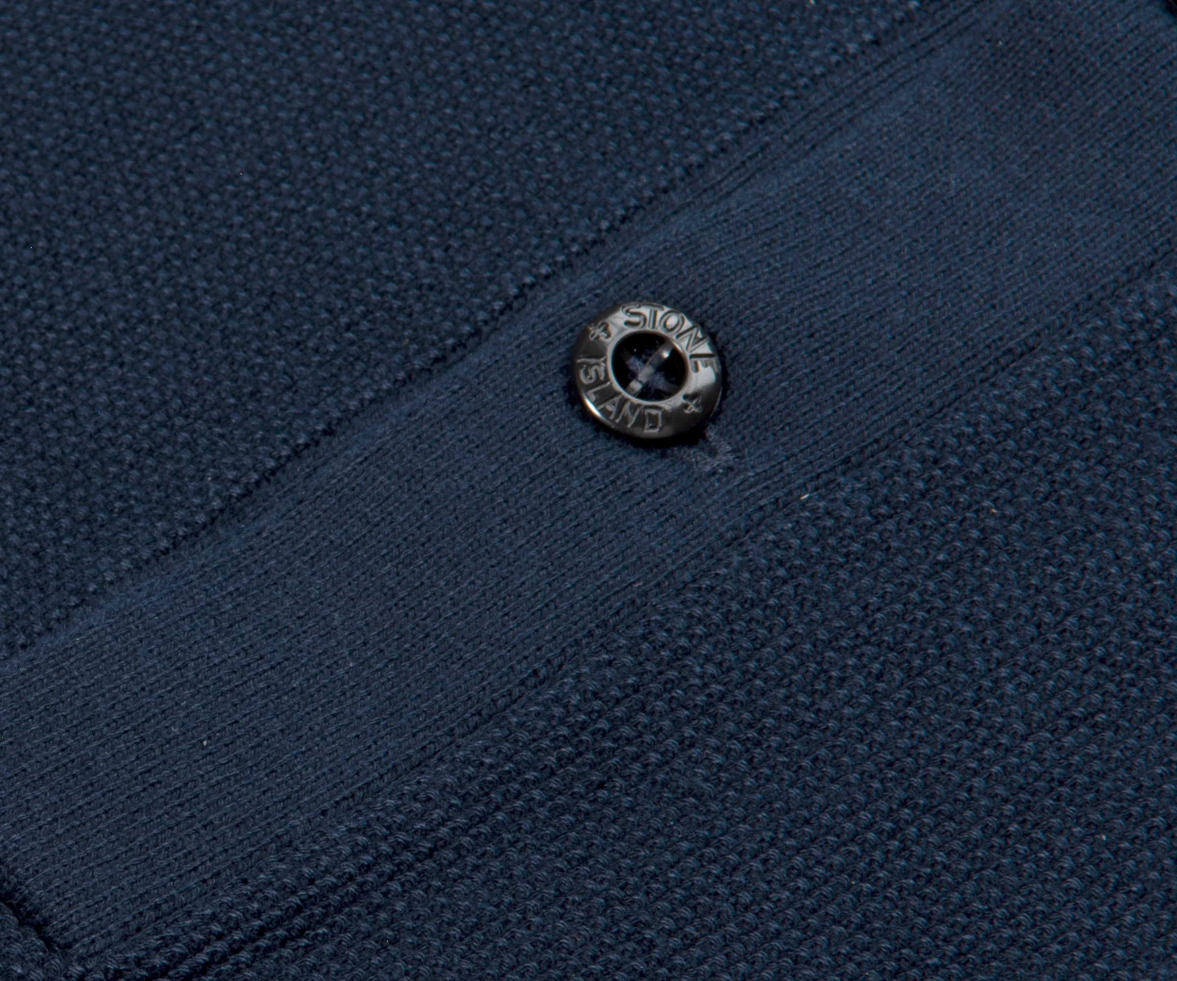 Stone Island Knitted Polo Navy - Image 3