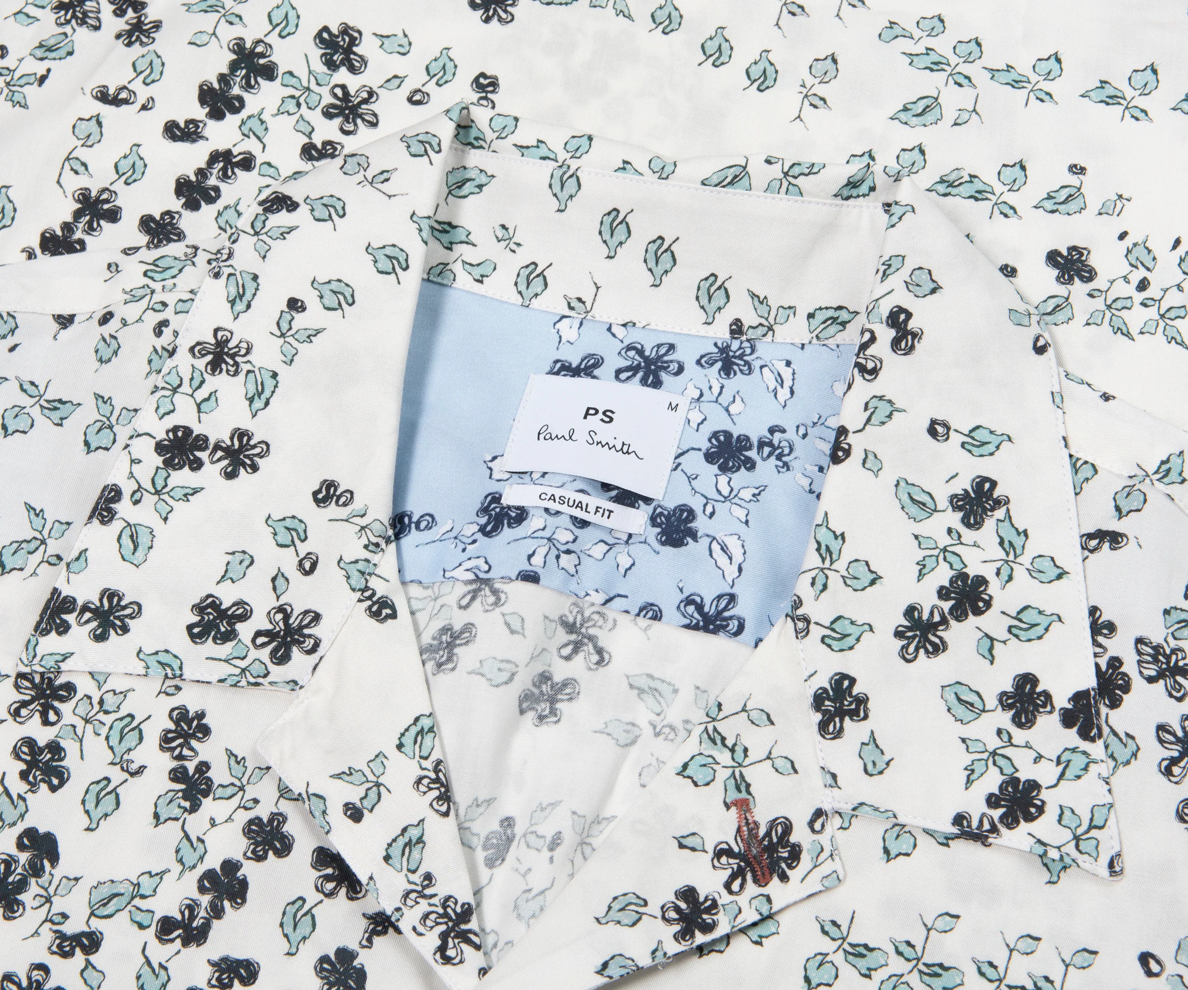 Paul Smith PS Jasmine Print Shirt Ice White - Image 2