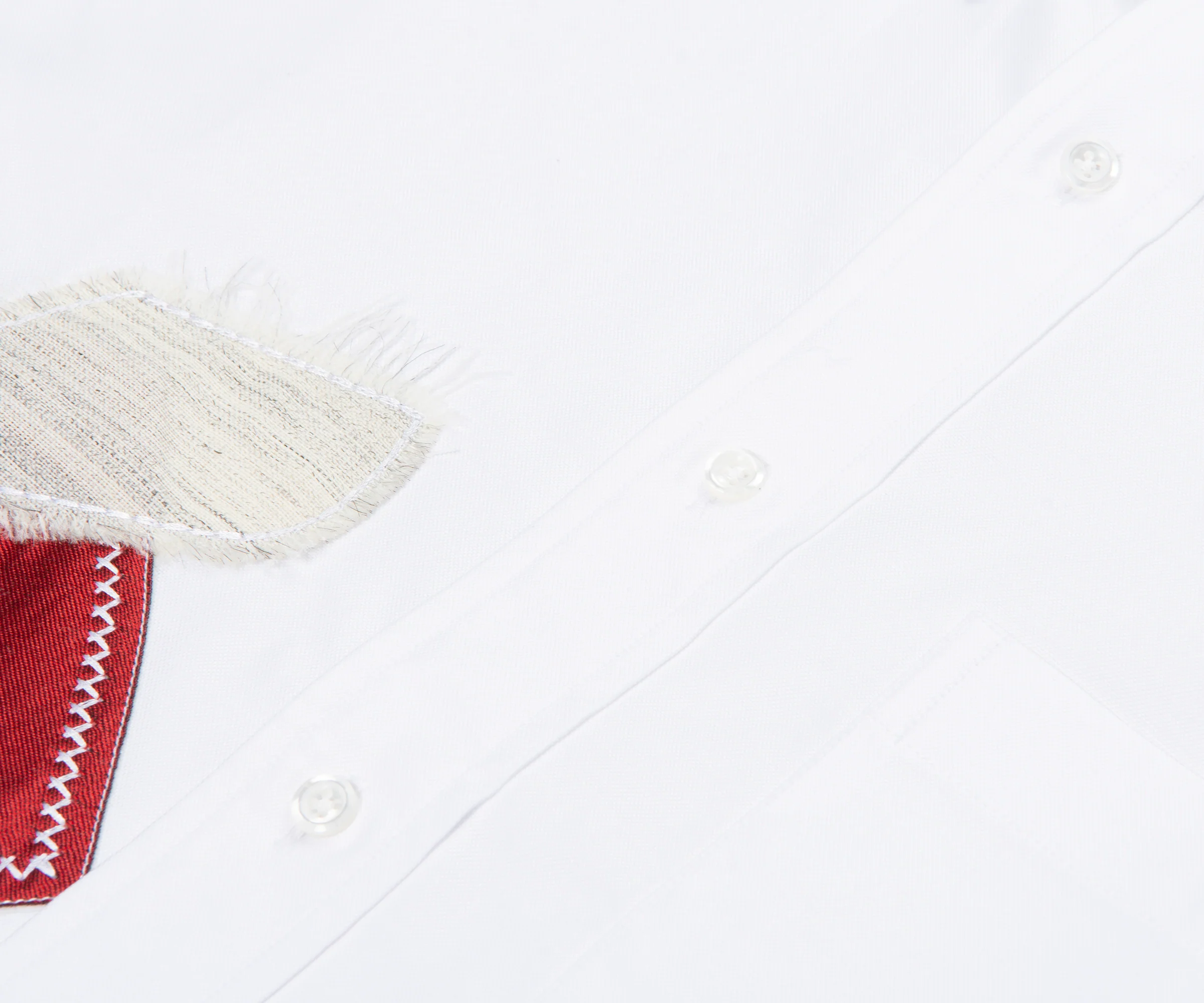 Thom Browne Patchwork Olympic SS Shirt White - Image 2