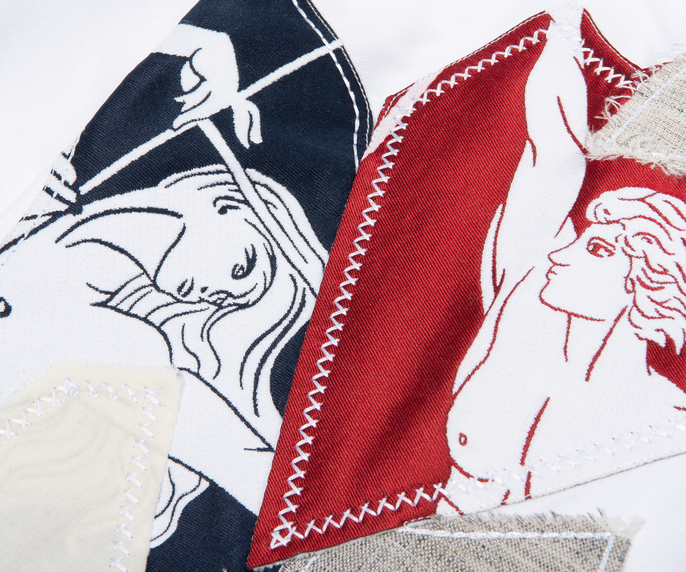 Thom Browne Patchwork Olympic SS Shirt White - Image 7