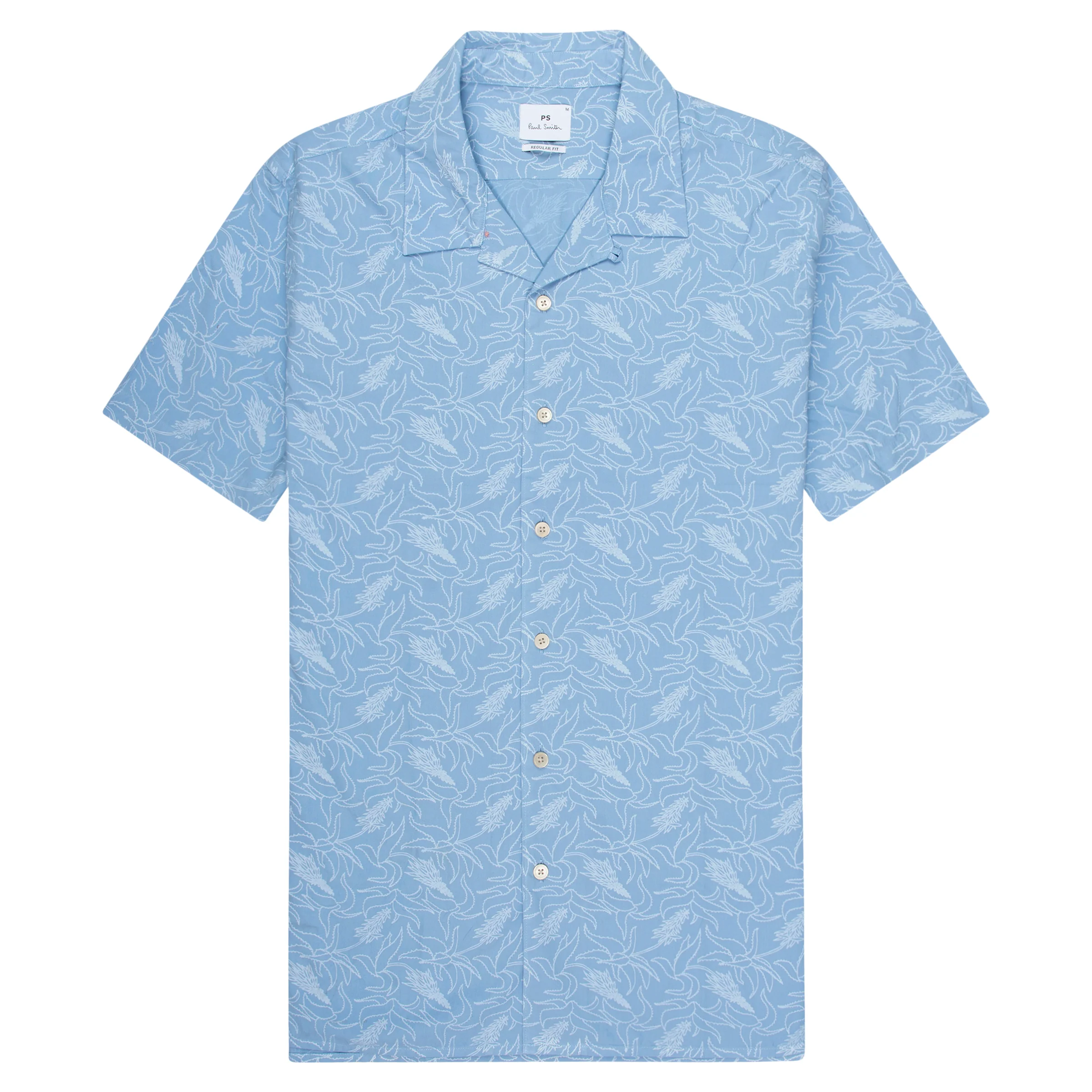Paul Smith PS Tropical Print SS Shirt Light Blue