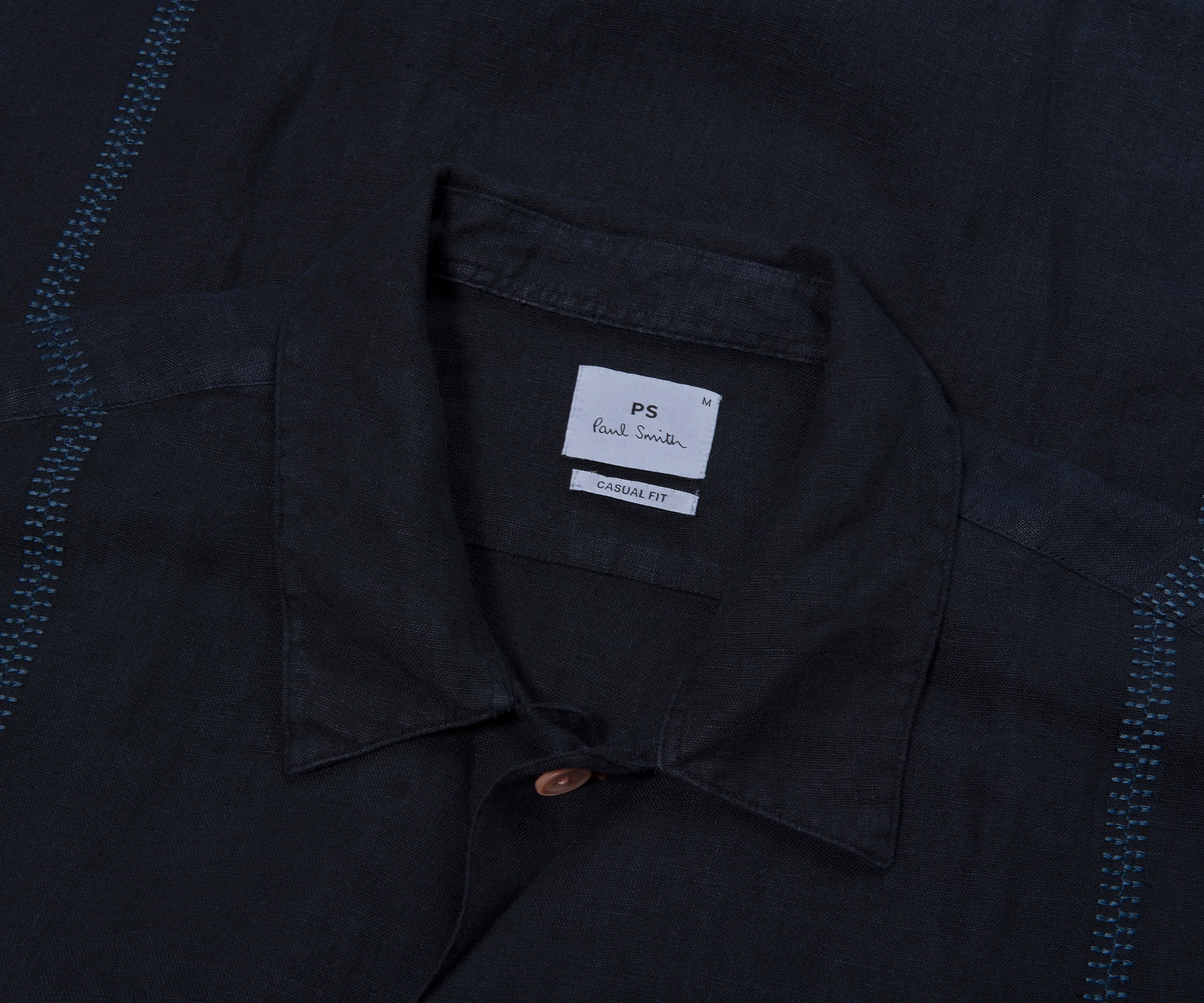 Paul Smith PS Linen SS Shirt Navy - Image 2