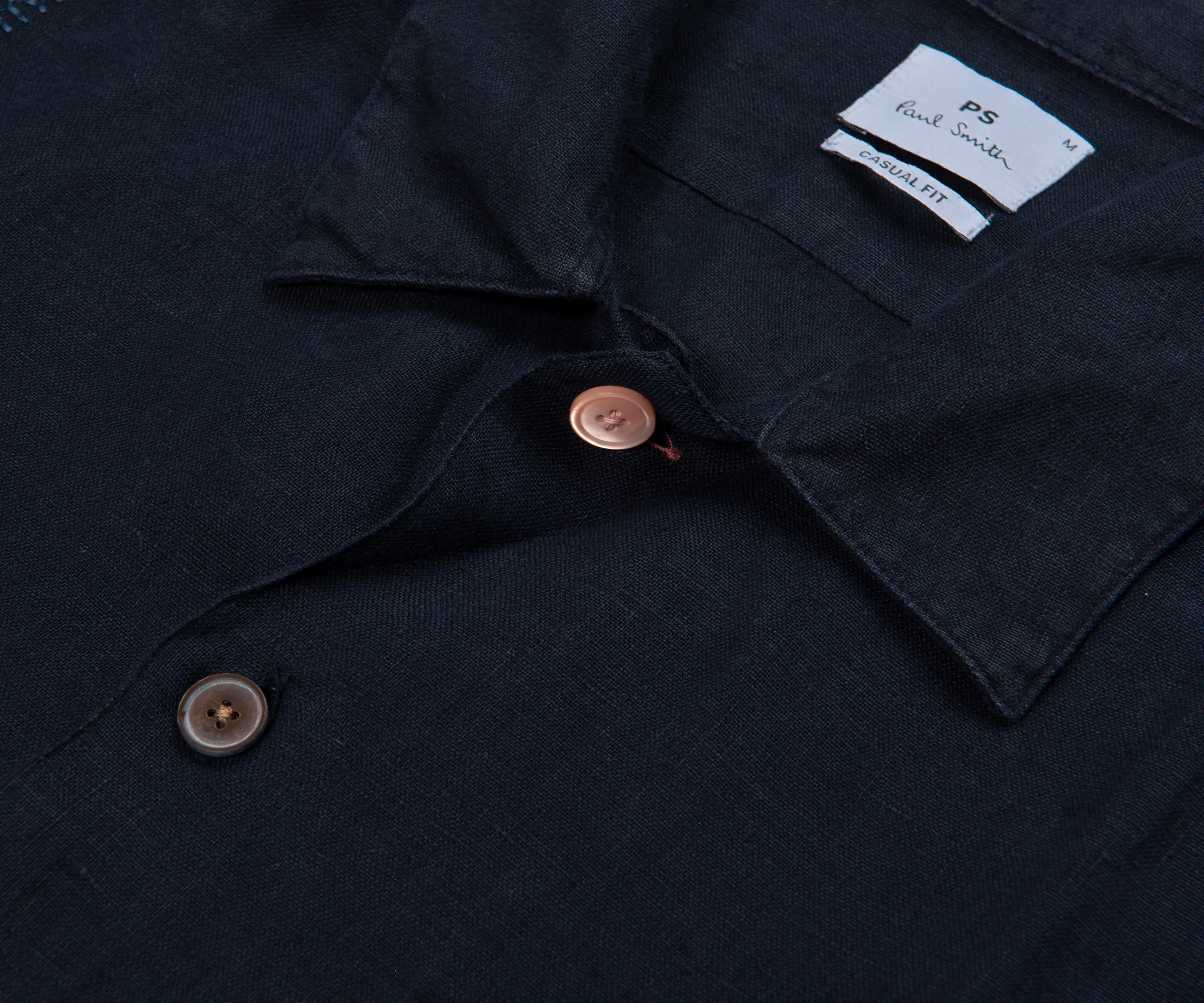Paul Smith PS Linen SS Shirt Navy - Image 3