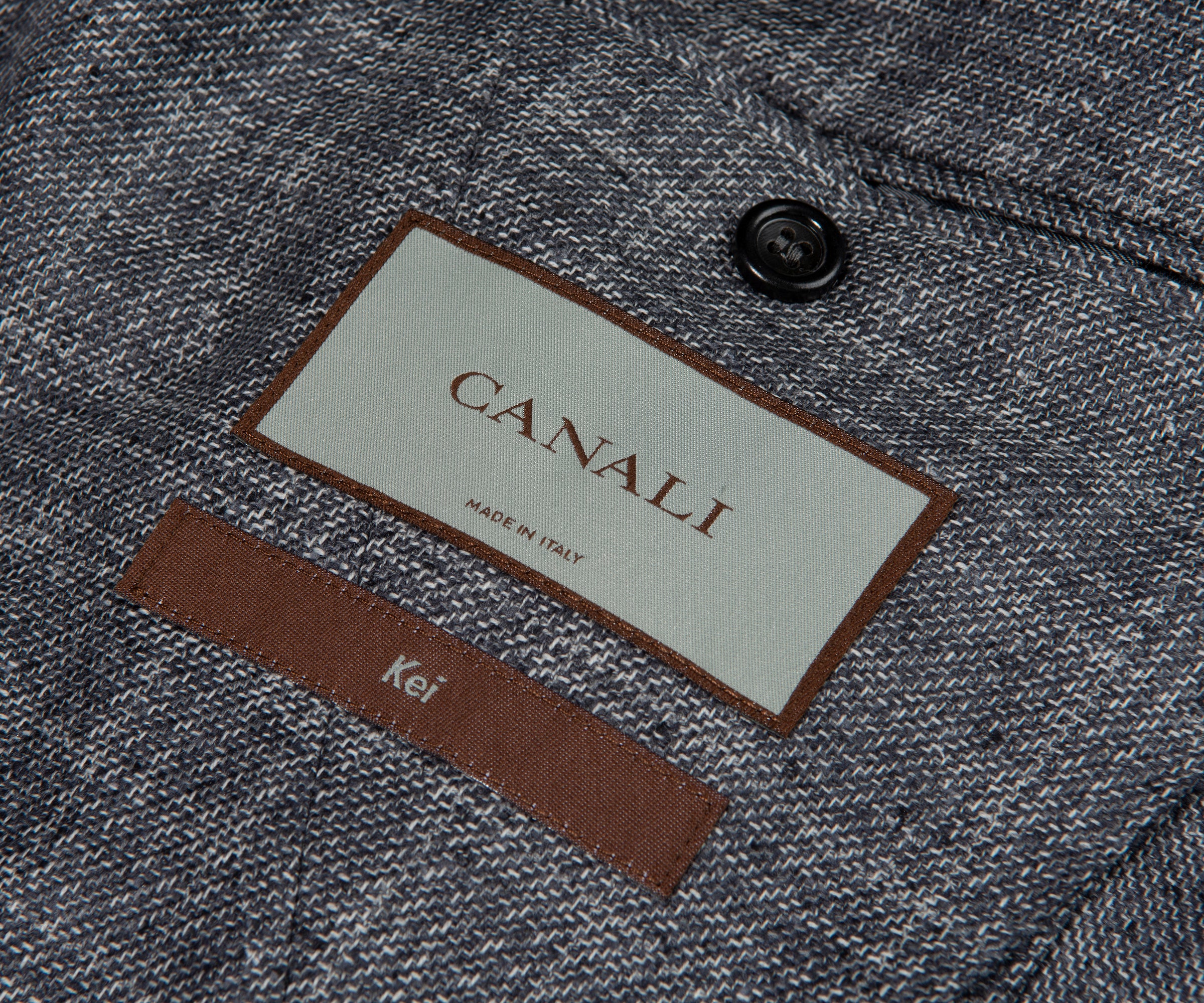 Canali Soft Check Blazer Blue/Grey - Image 3