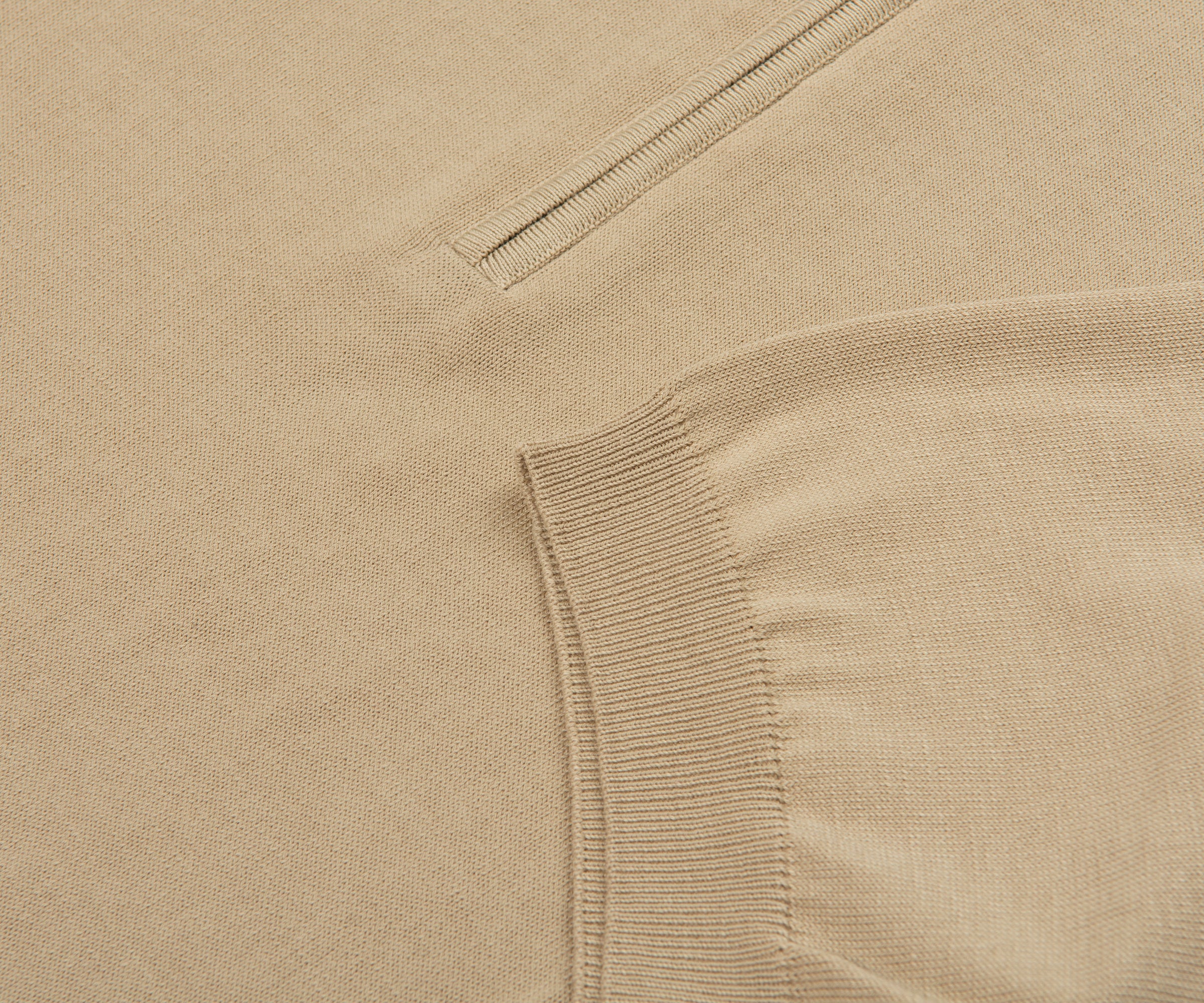 Canali 1/4 Zip Knitted Polo Stone - Image 4