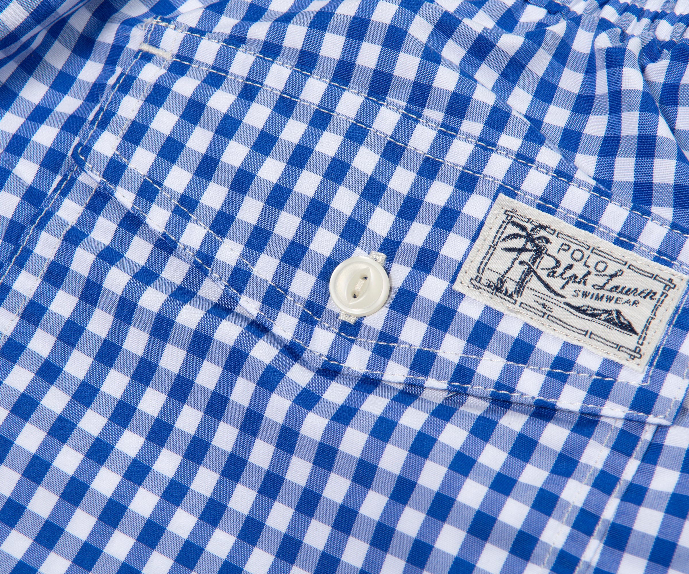 Ralph Lauren Gingham Swim Shorts Blue/White - Image 5