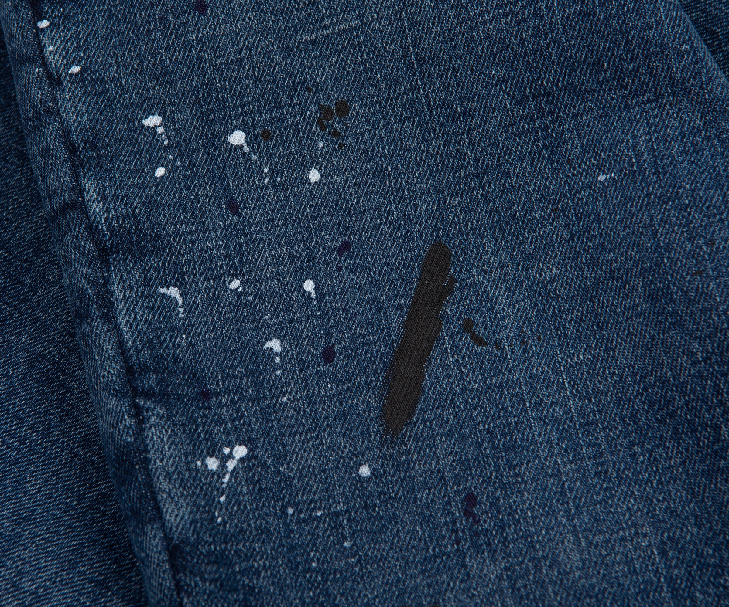 Emporio Armani J06 Paint Splattered Jeans Blue - Image 6