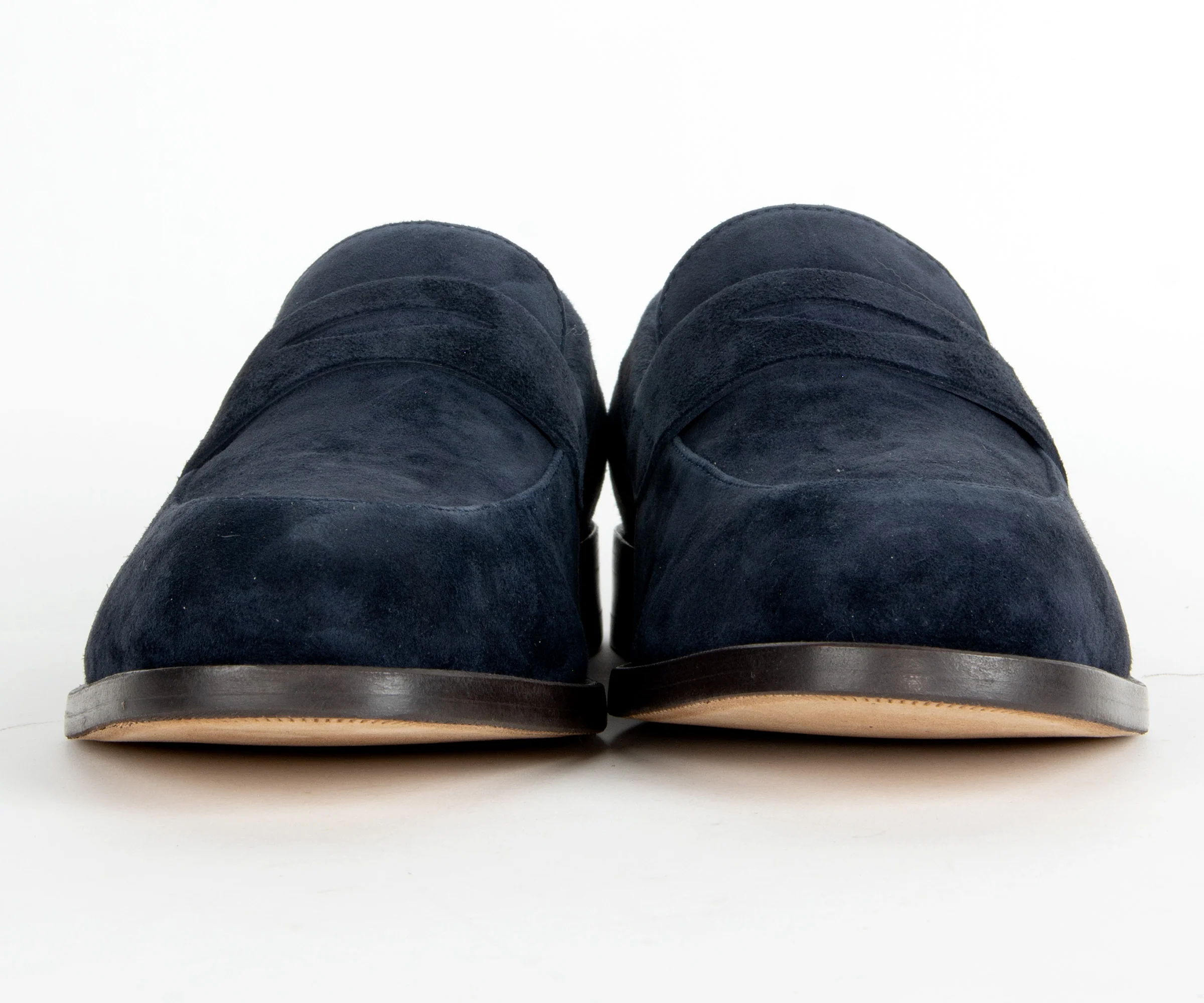 BOSS Limber Suede Penny Loafer Navy - Image 4