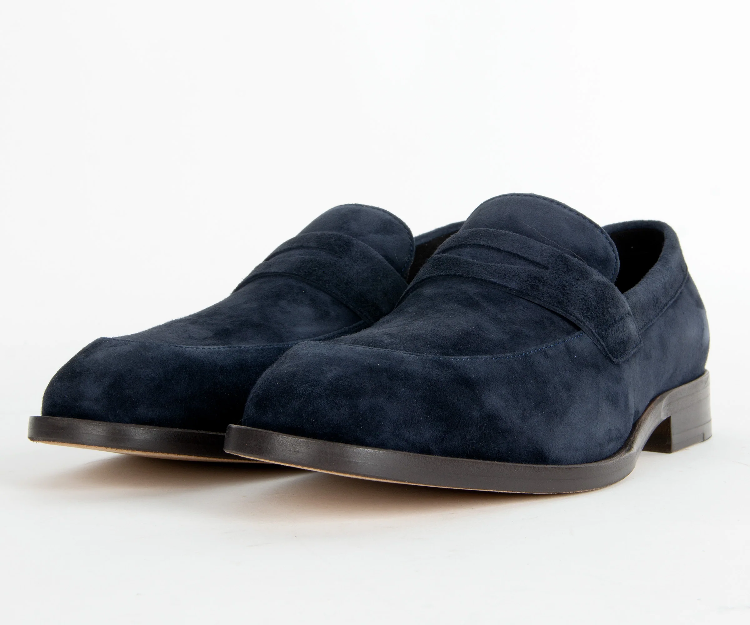 BOSS Limber Suede Penny Loafer Navy - Image 5