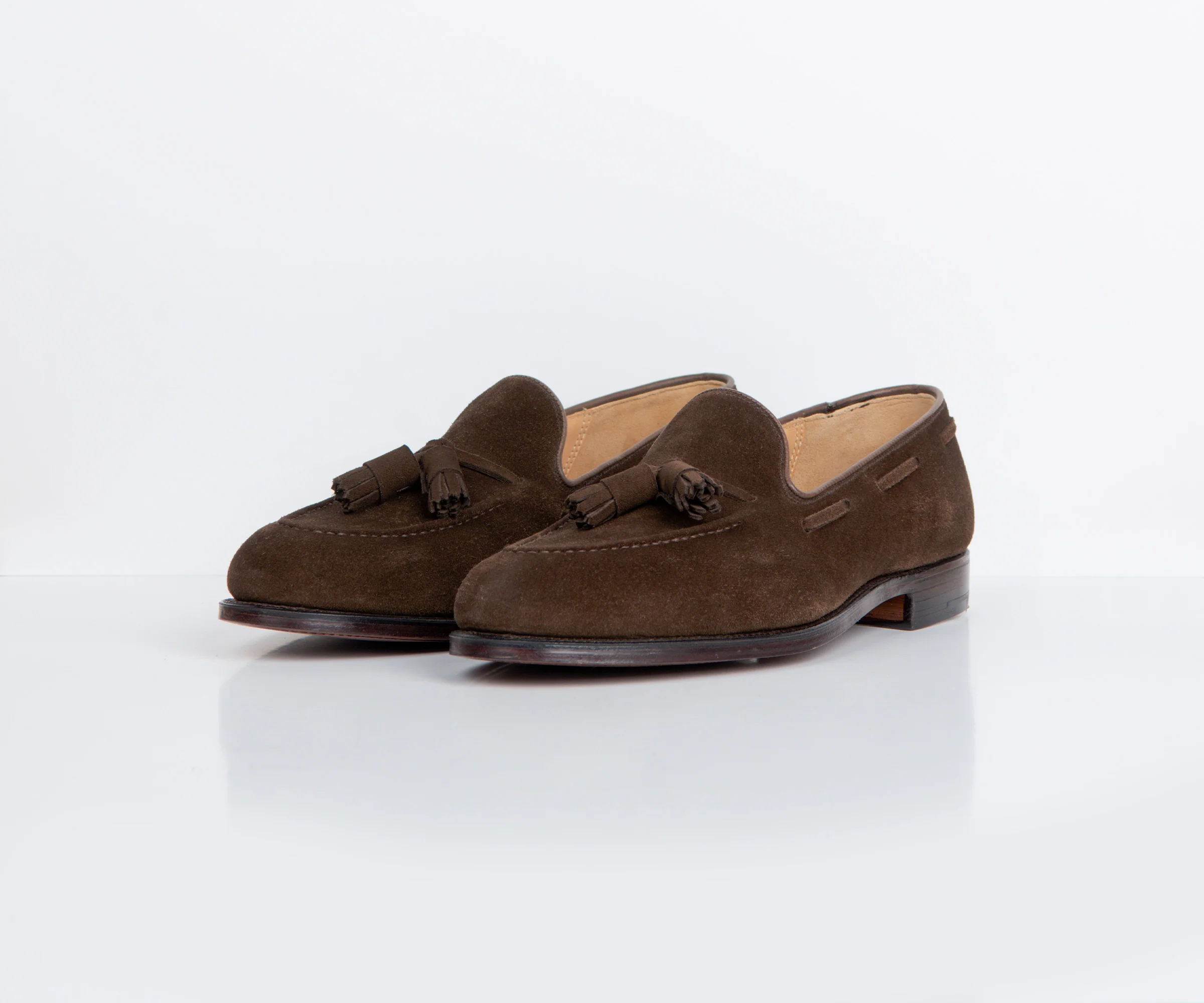 Crockett & Jones Cavendish Suede Loafer Dark Brown - Image 4