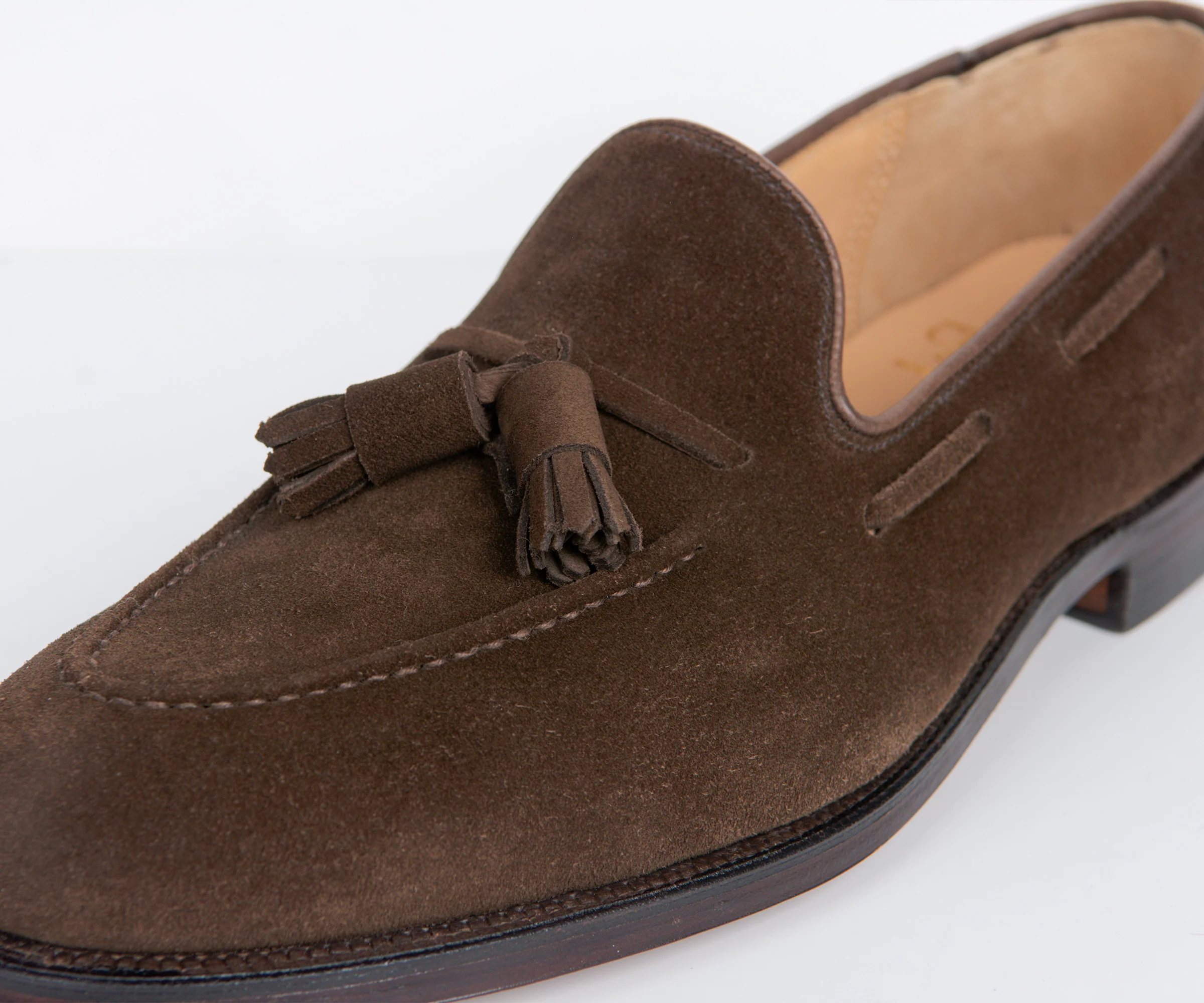 Crockett & Jones Cavendish Suede Loafer Dark Brown - Image 5
