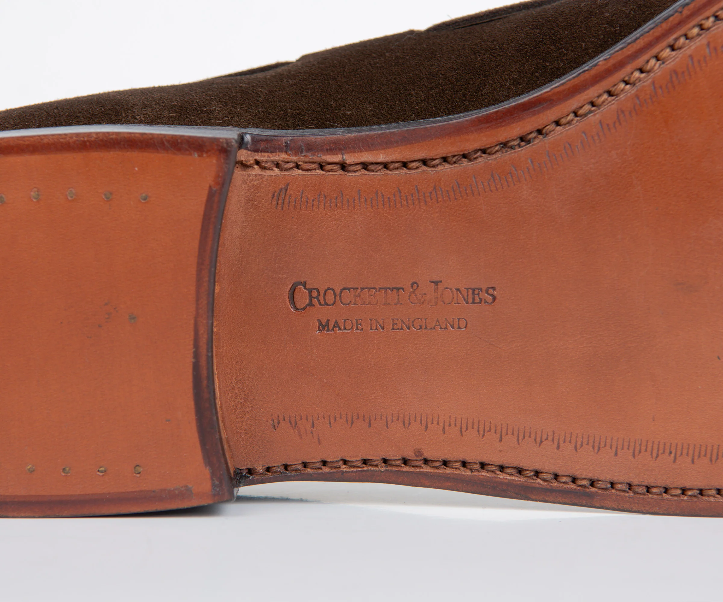 Crockett & Jones Cavendish Suede Loafer Dark Brown - Image 7