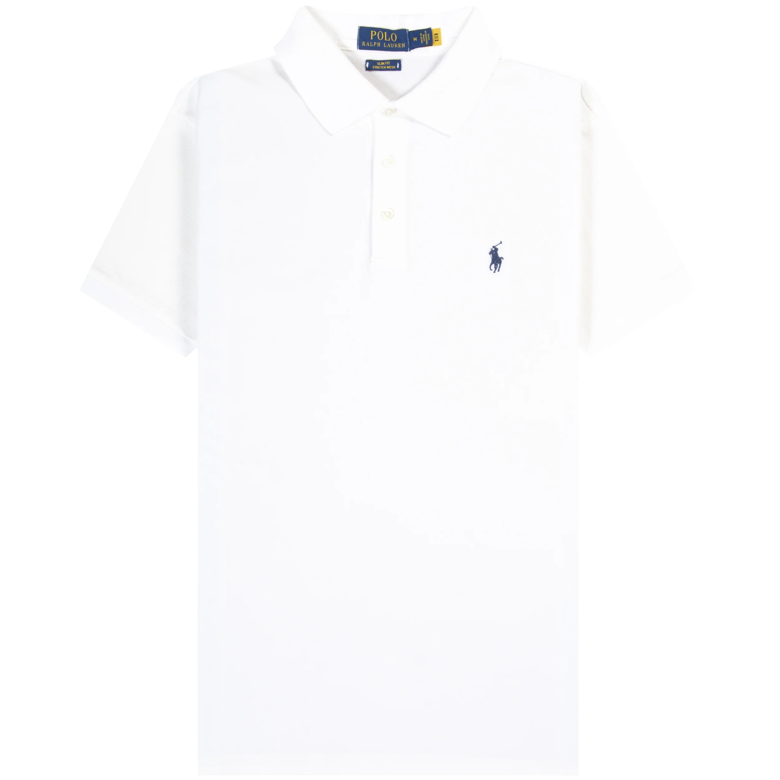 Ralph Lauren Stretch Mesh Slim Fit Polo White