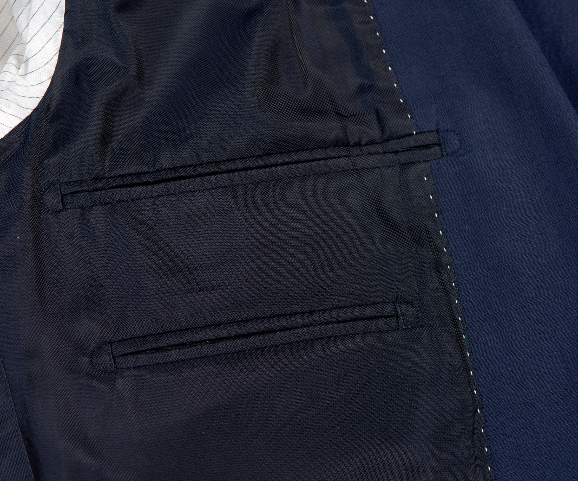 Dries Van Noten Kayne Cotton Suit Navy - Image 4