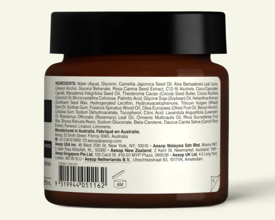 Aesop Camellia Nut Facial Hydrating Cream 60ML - Image 2
