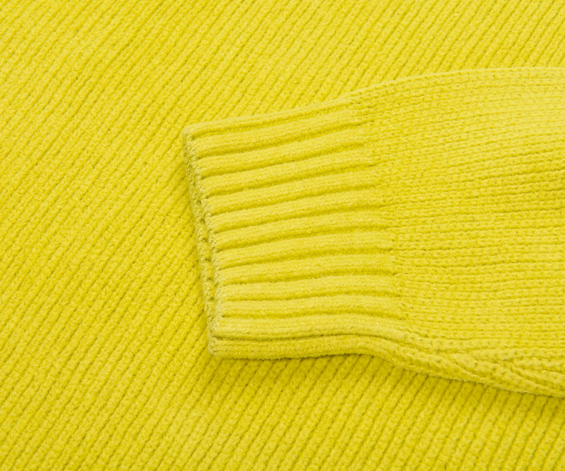 C.P. Company Acid Yellow Knit Crew Neck Sweater - Image 4