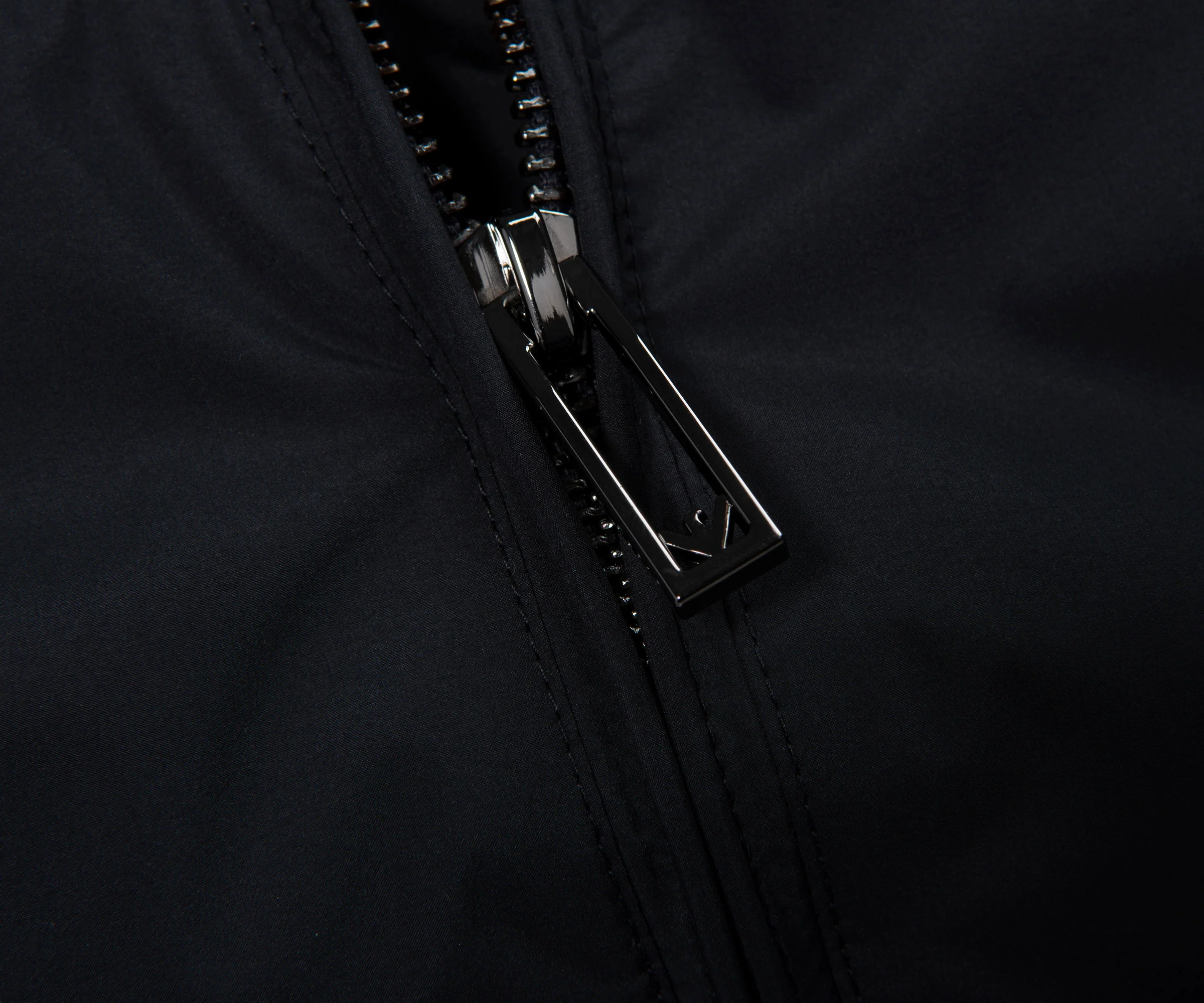 Emporio Armani Navy Fleece Lined Hooded Puffer Coat - Image 2
