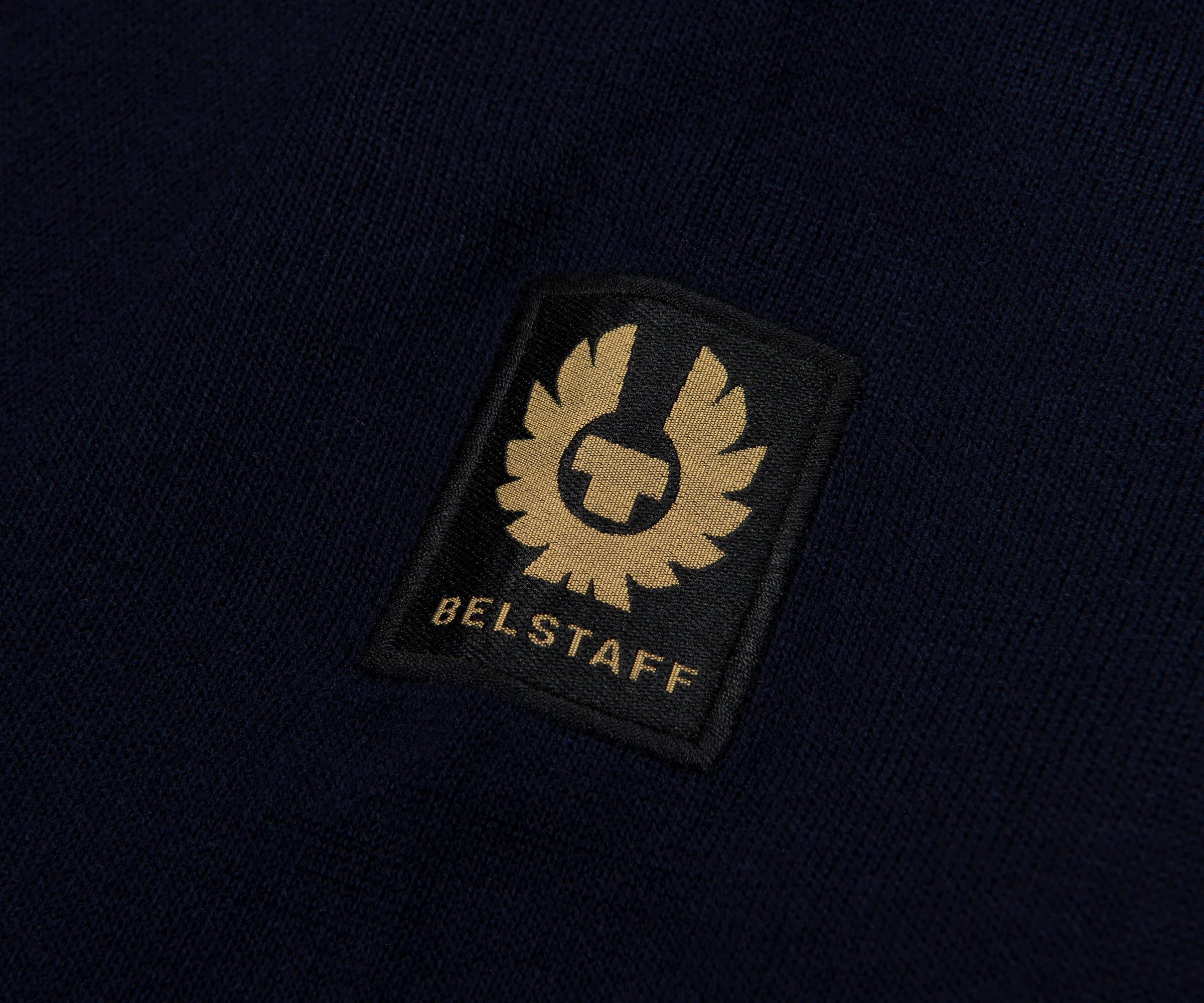 Belstaff Kyle Merino Woll Navy 1/4 Zip Sweater - Image 4