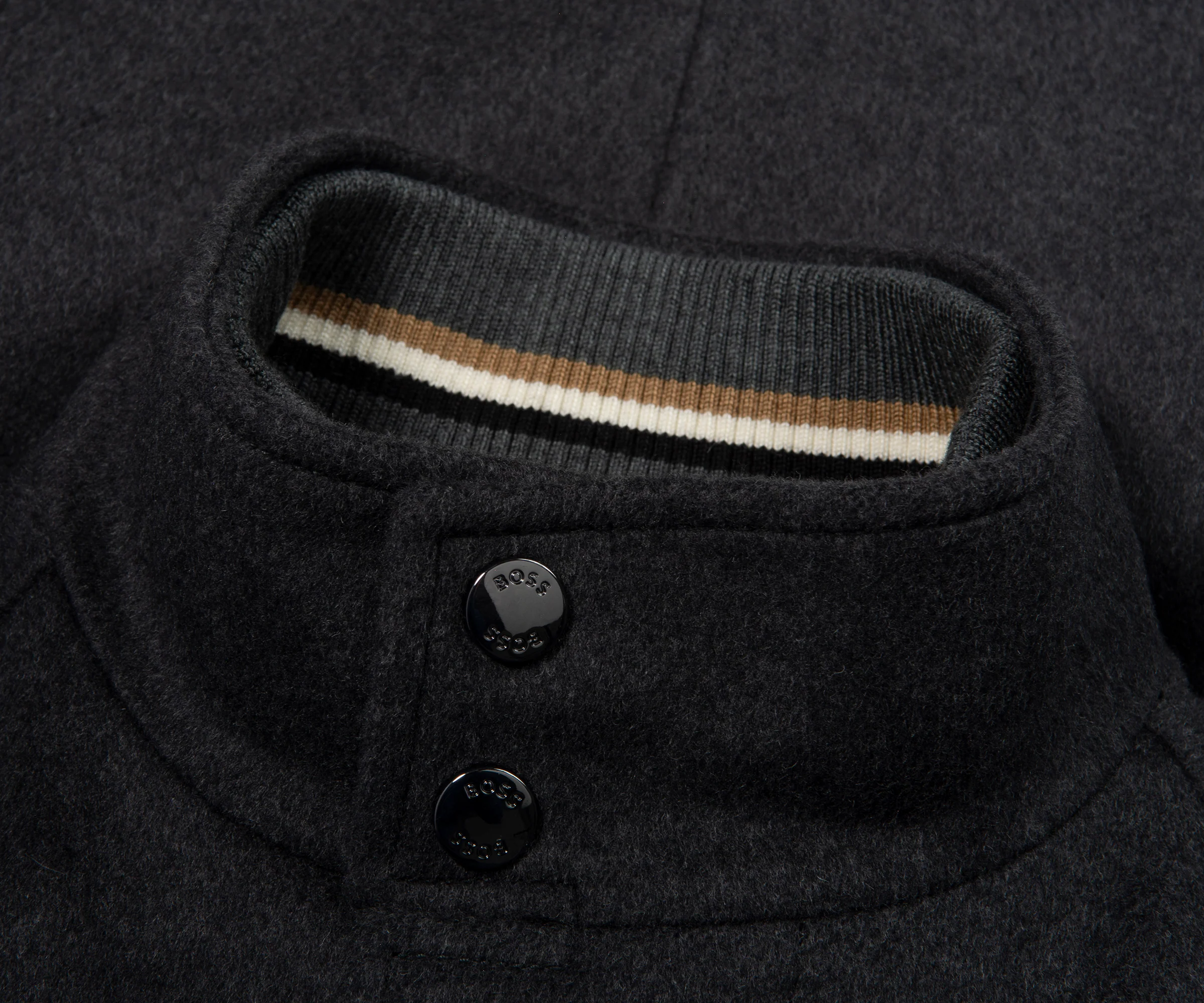 Boss Dark Grey Woolen Overcoat - Image 2